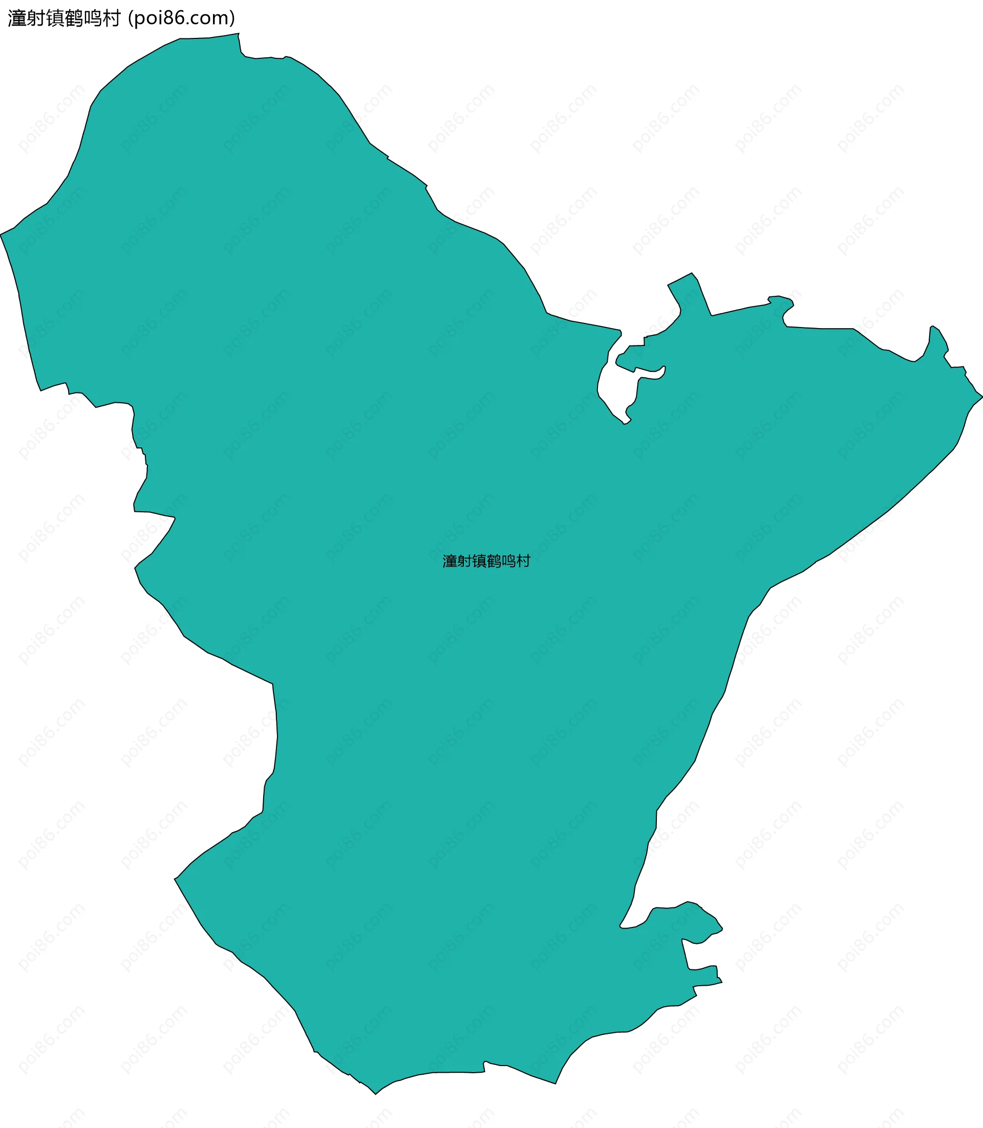 潼射镇鹤鸣村边界地图