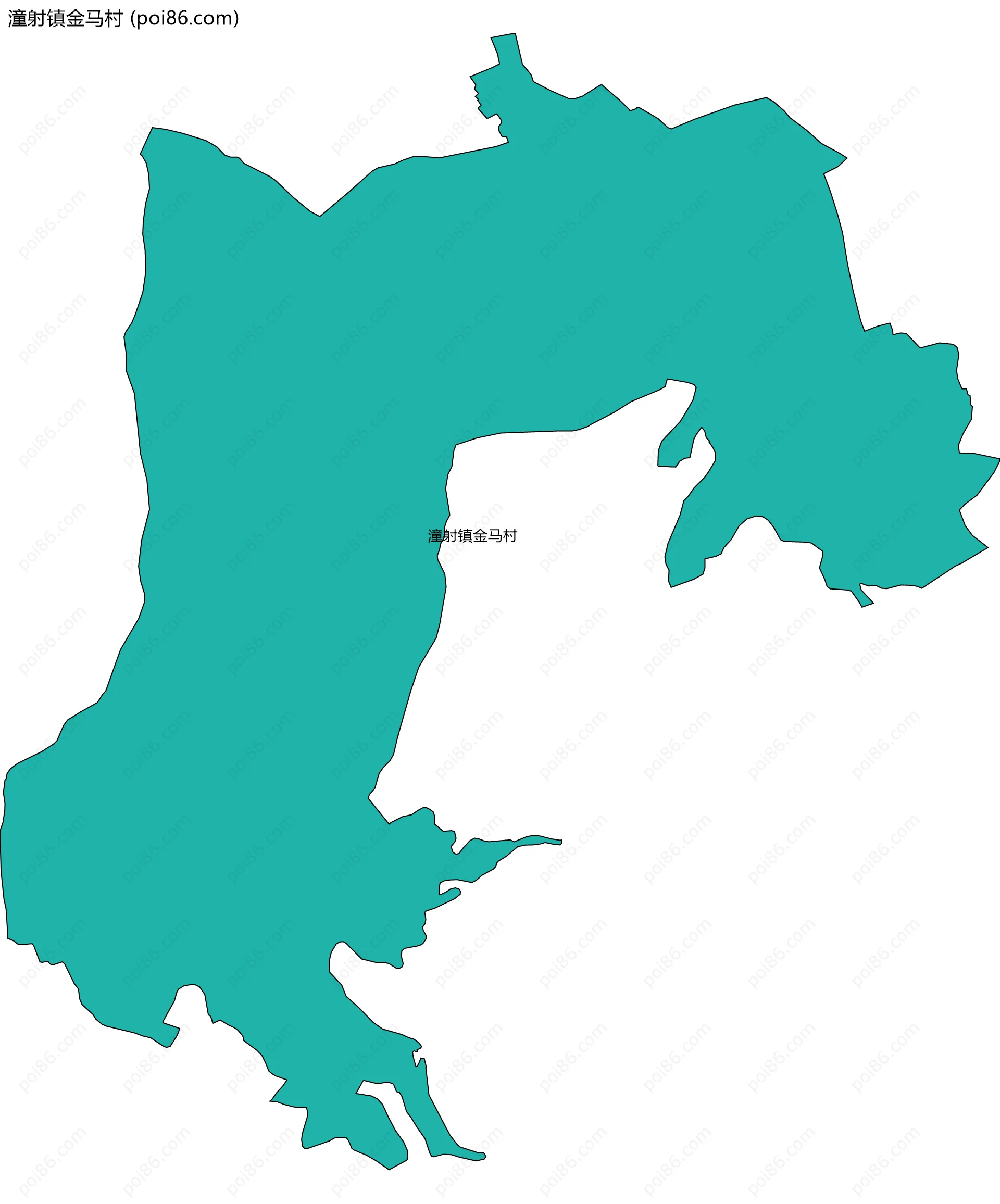 潼射镇金马村边界地图