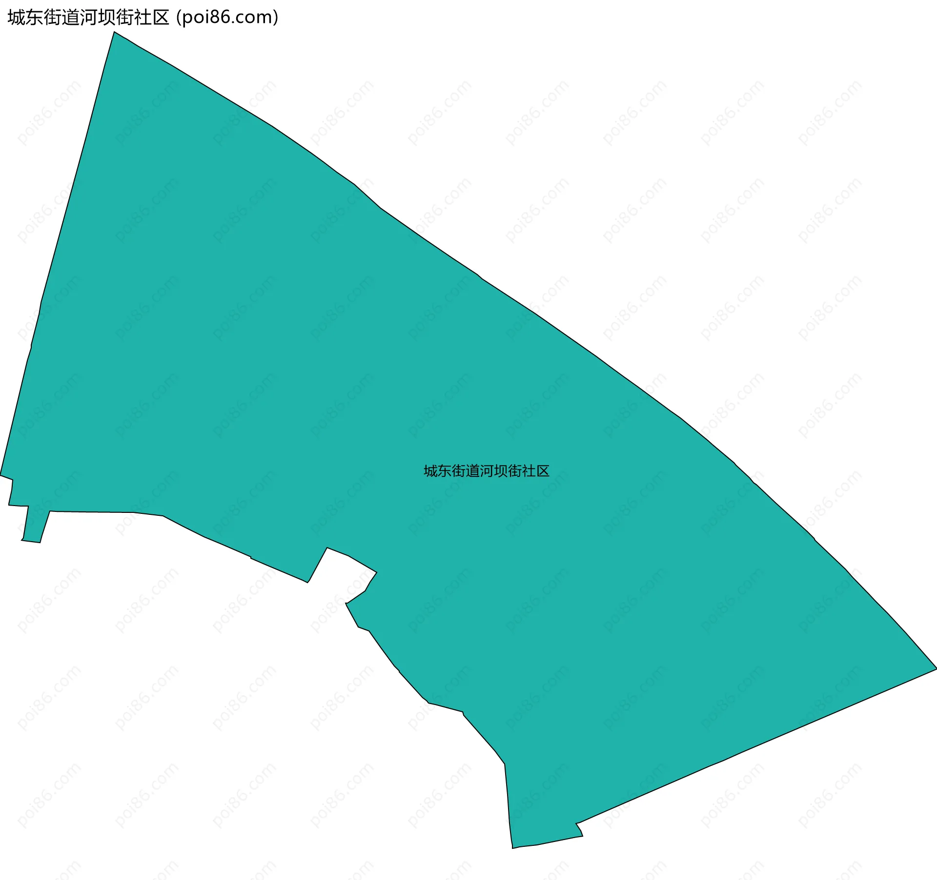 城东街道河坝街社区边界地图