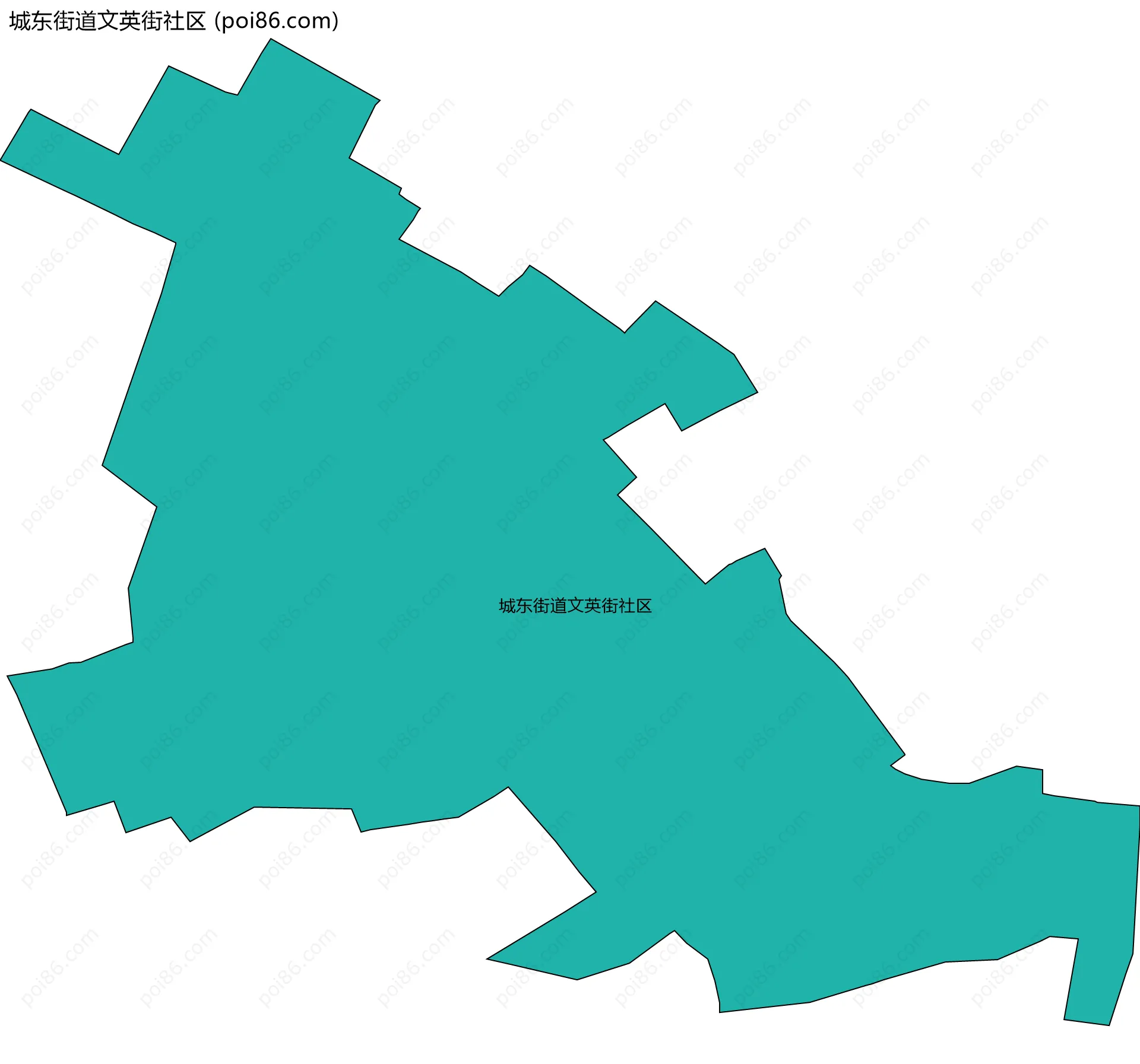 城东街道文英街社区边界地图