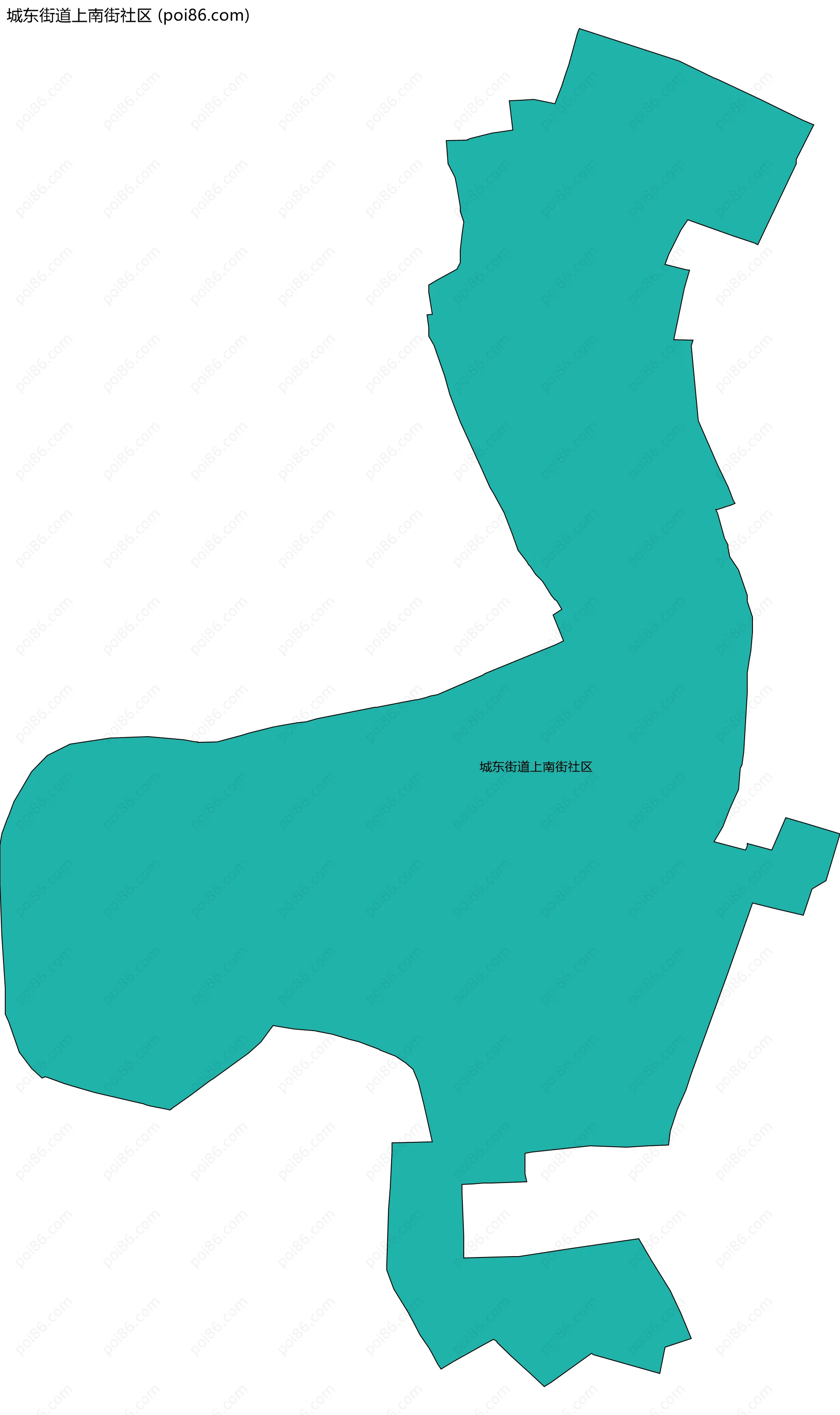 城东街道上南街社区边界地图
