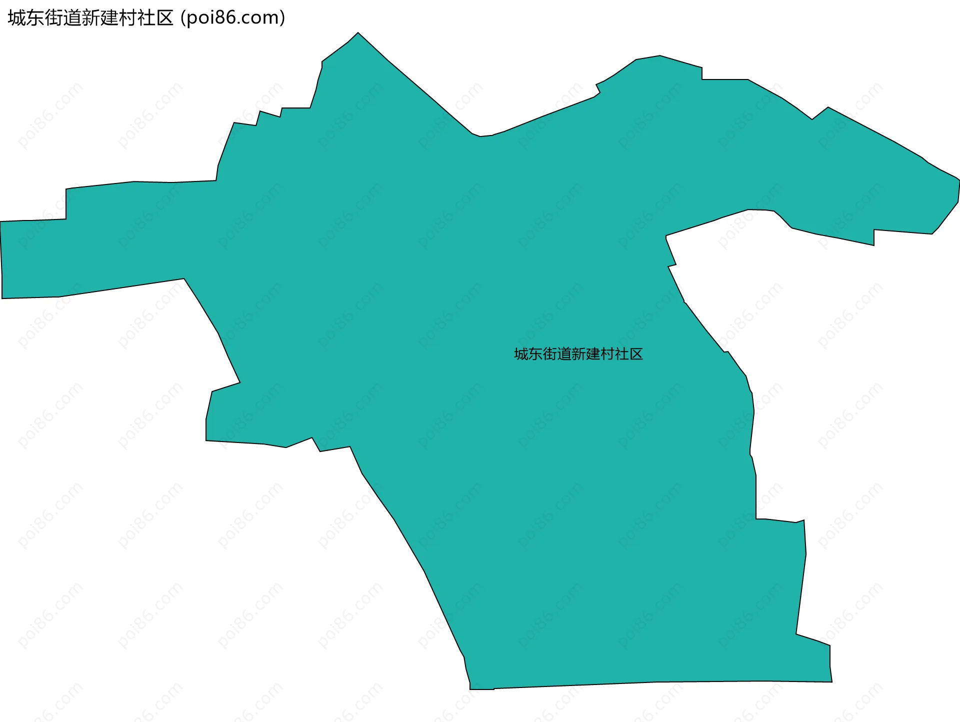 城东街道新建村社区边界地图