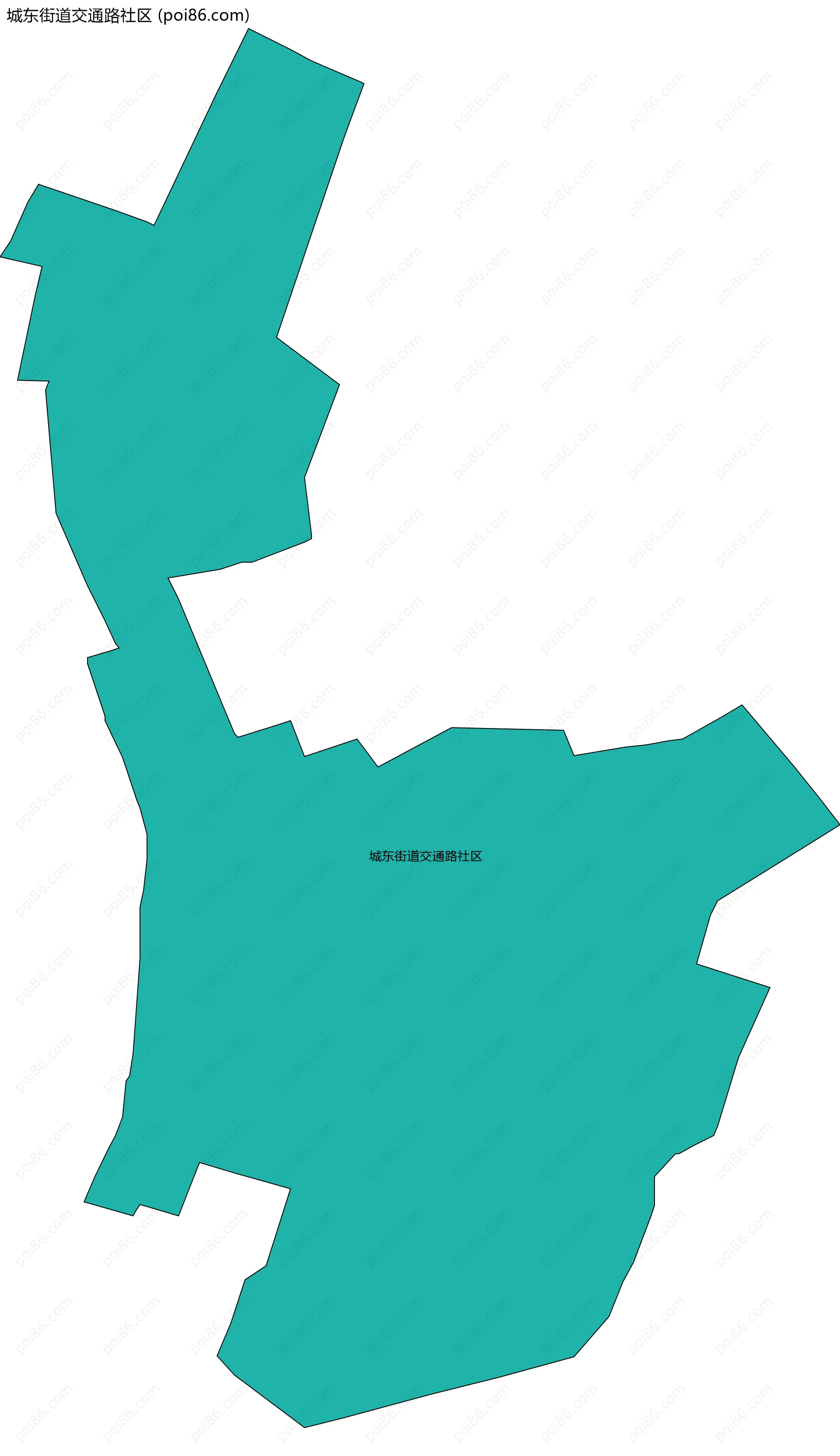 城东街道交通路社区边界地图