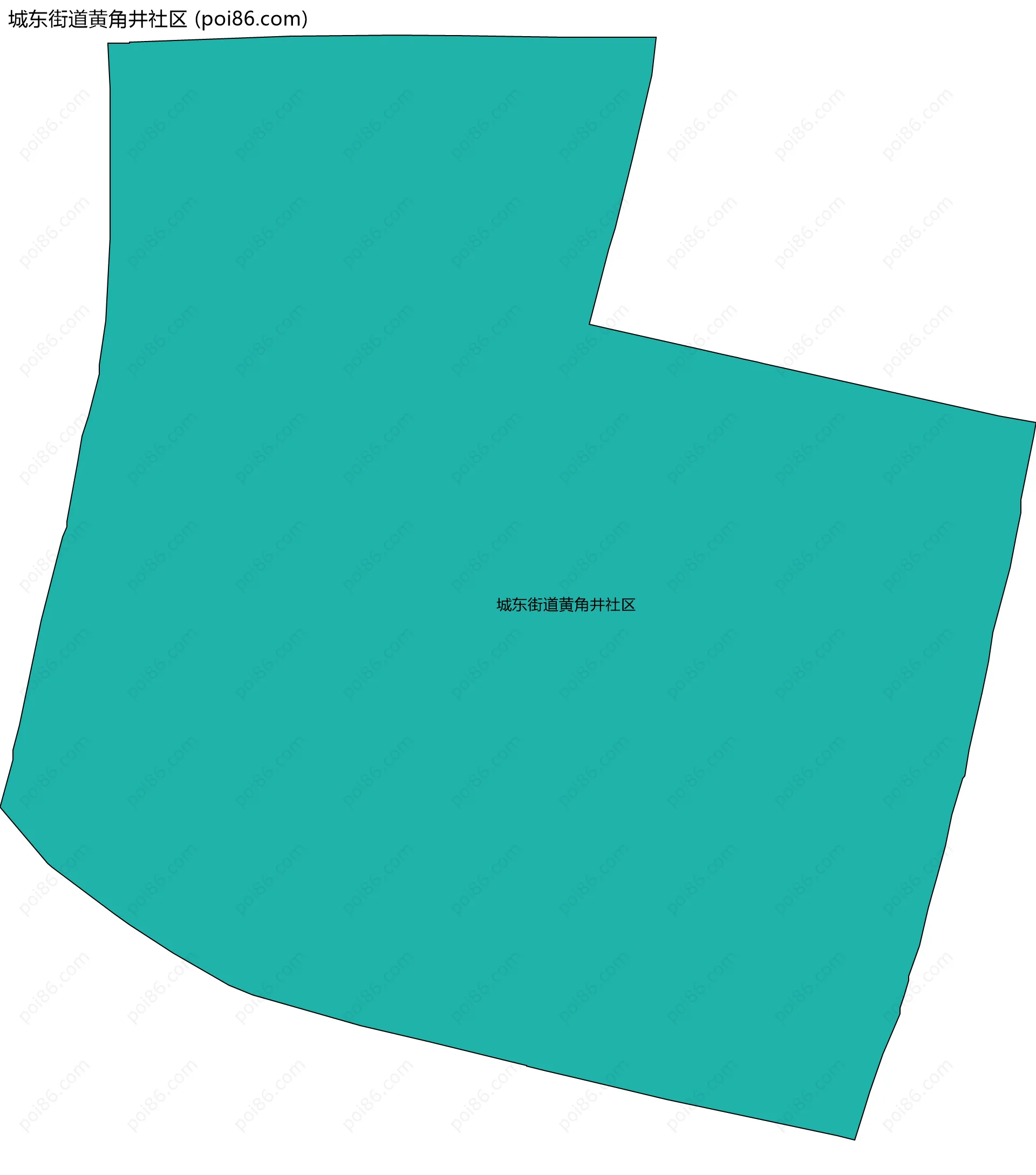 城东街道黄角井社区边界地图