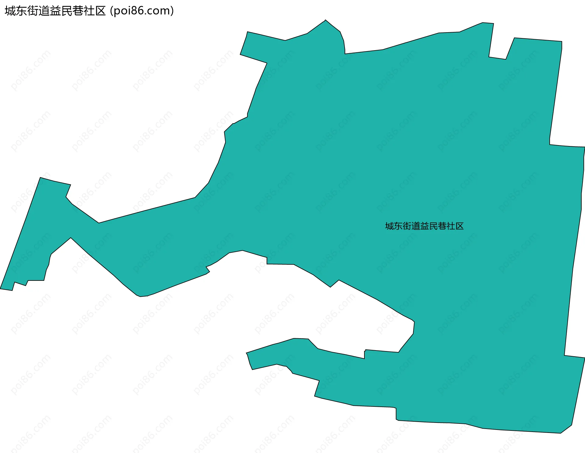 城东街道益民巷社区边界地图