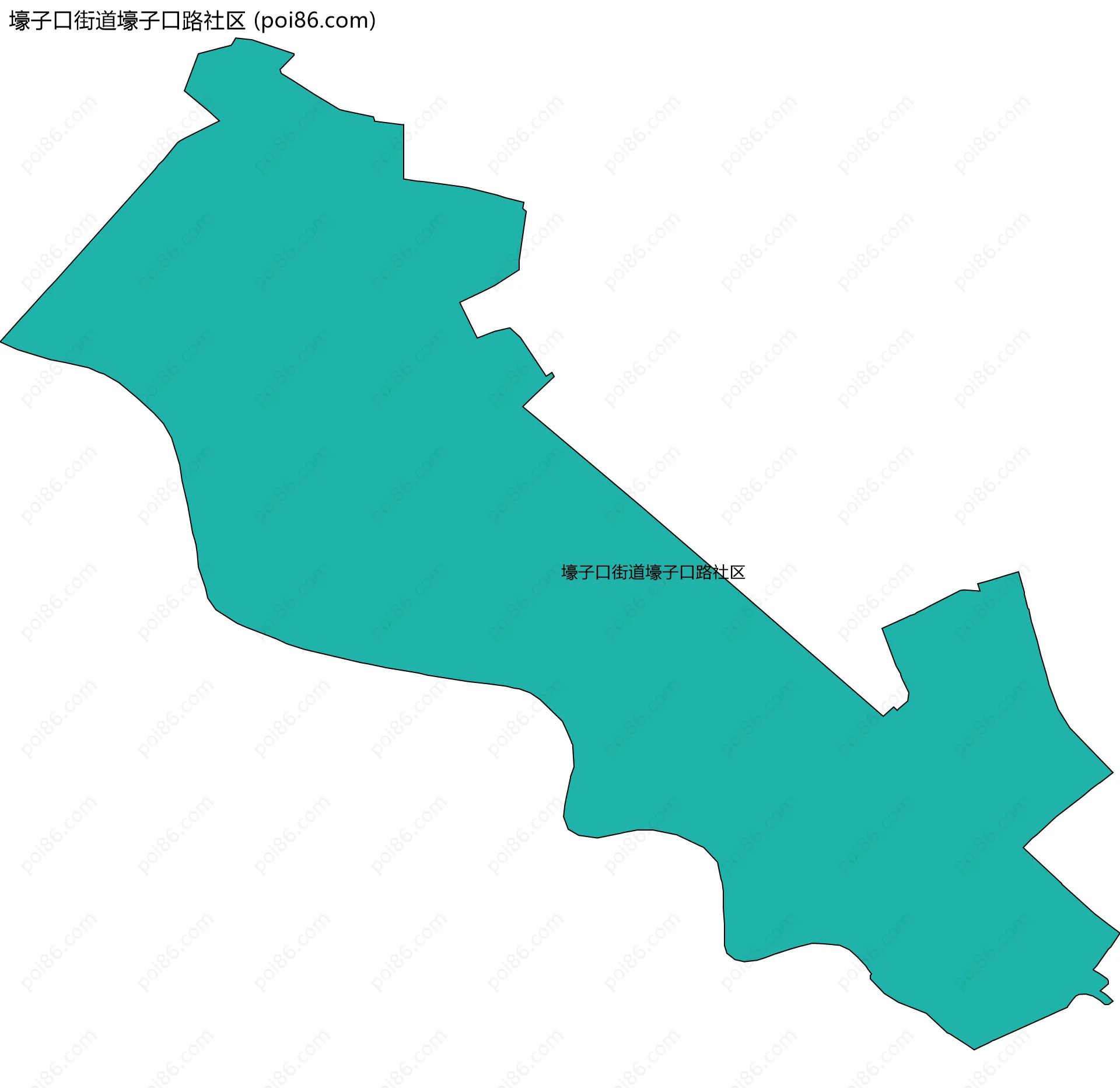 壕子口街道壕子口路社区边界地图
