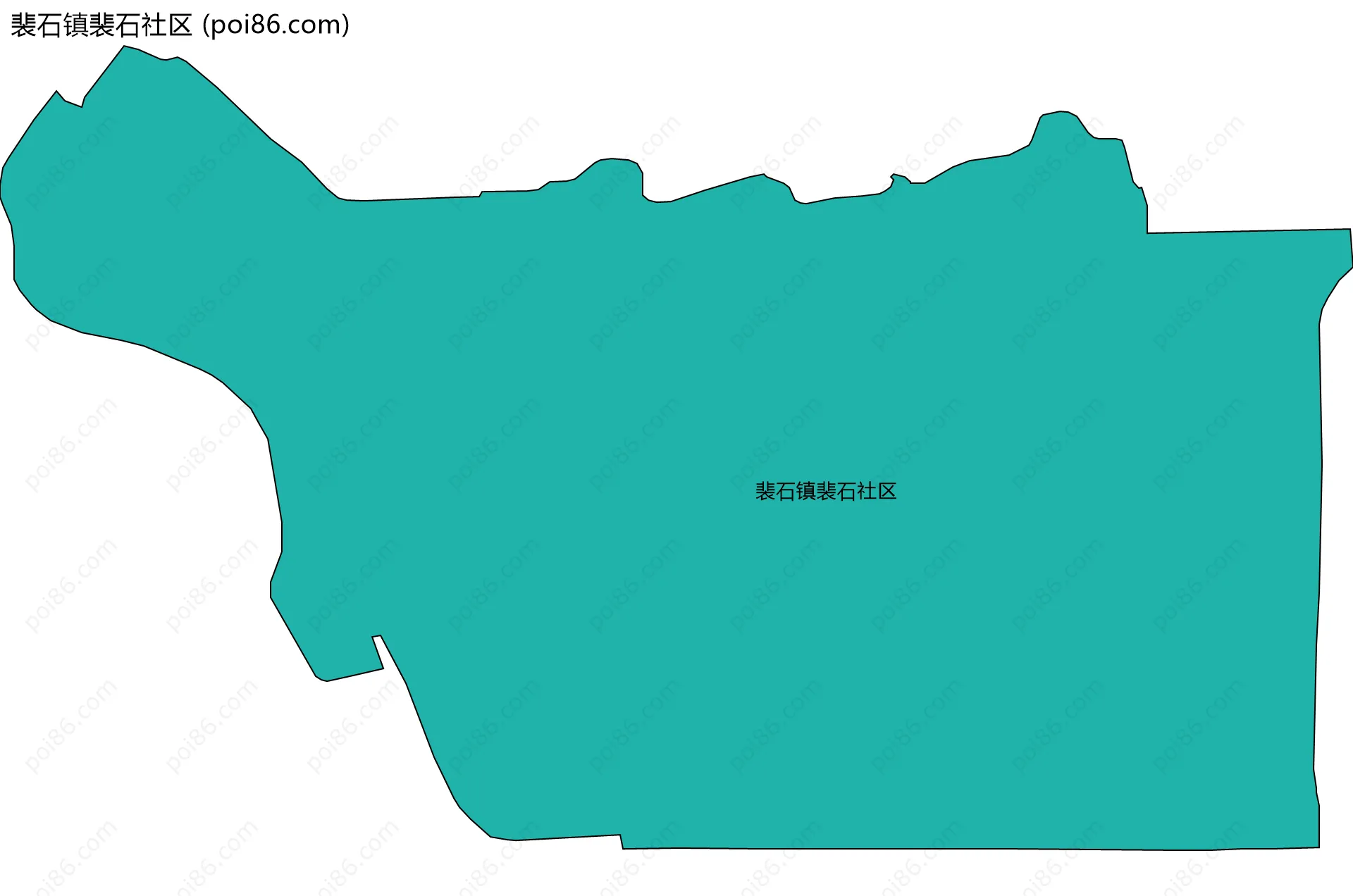 裴石镇裴石社区边界地图