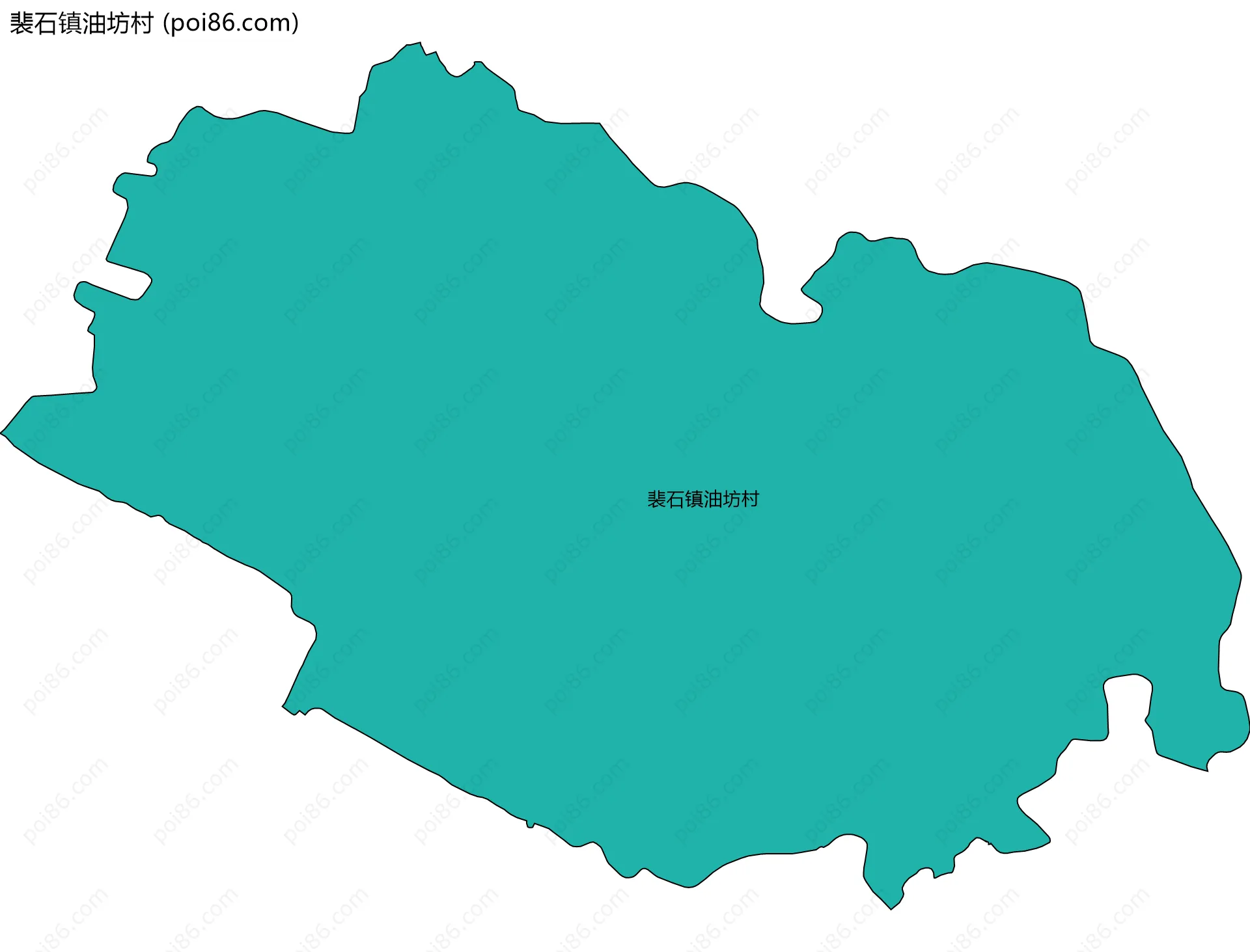 裴石镇油坊村边界地图