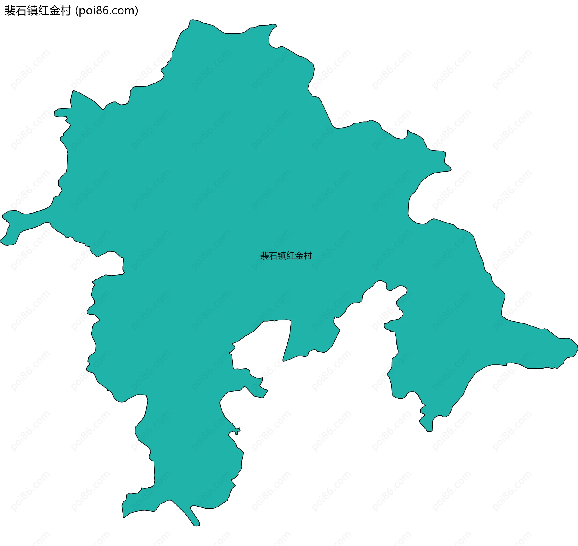 裴石镇红金村边界地图