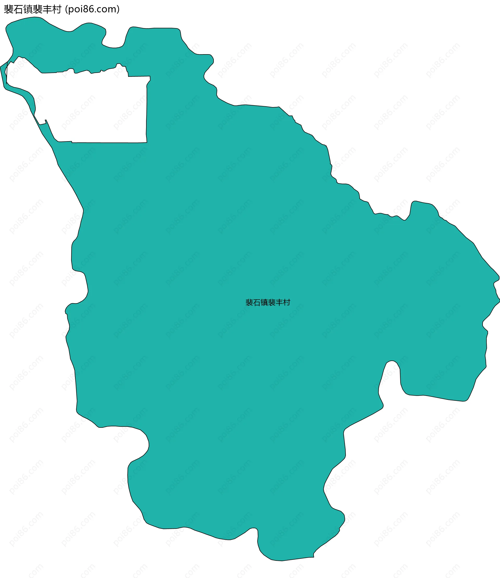 裴石镇裴丰村边界地图