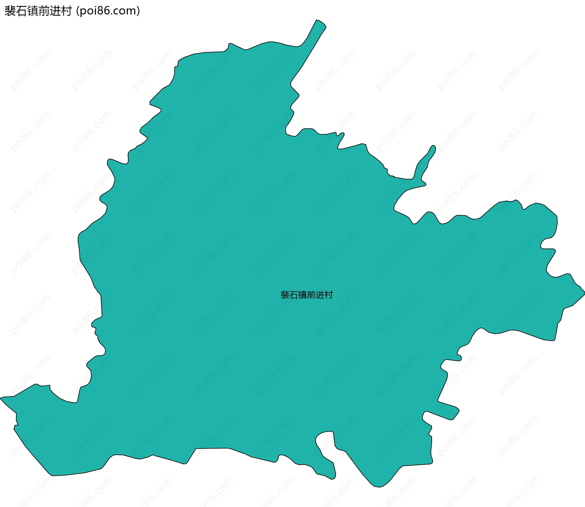裴石镇前进村边界地图
