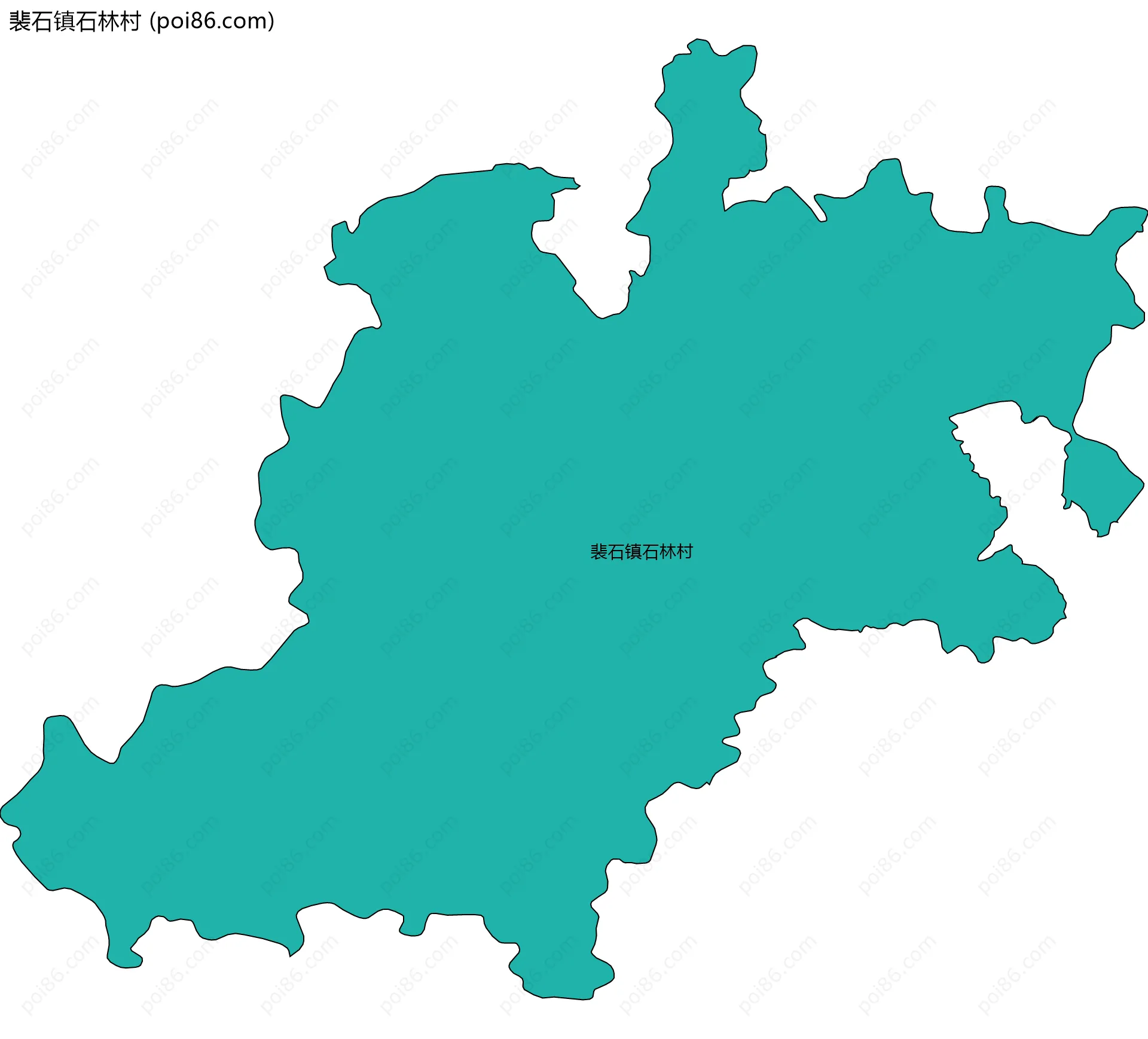 裴石镇石林村边界地图