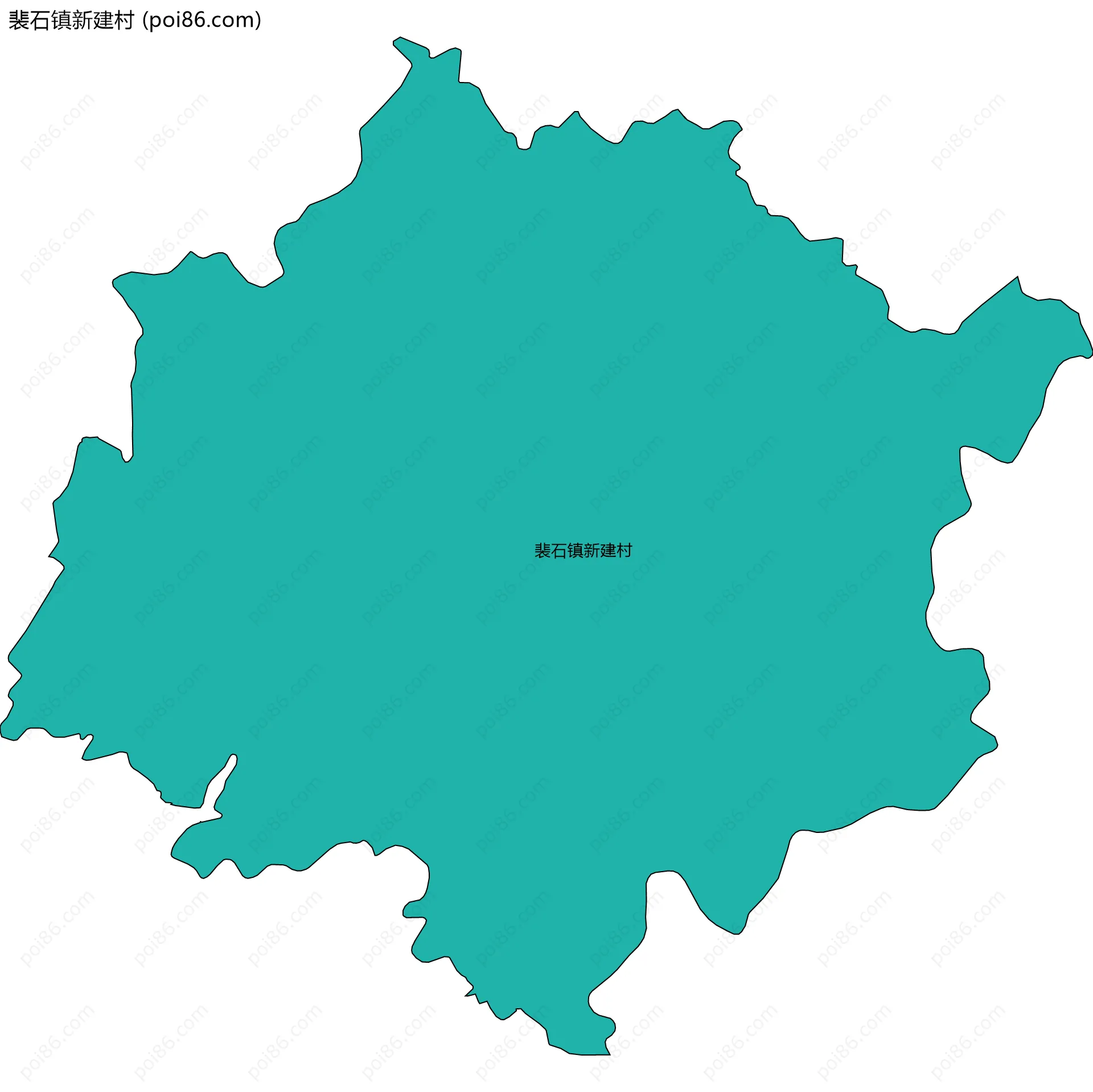裴石镇新建村边界地图