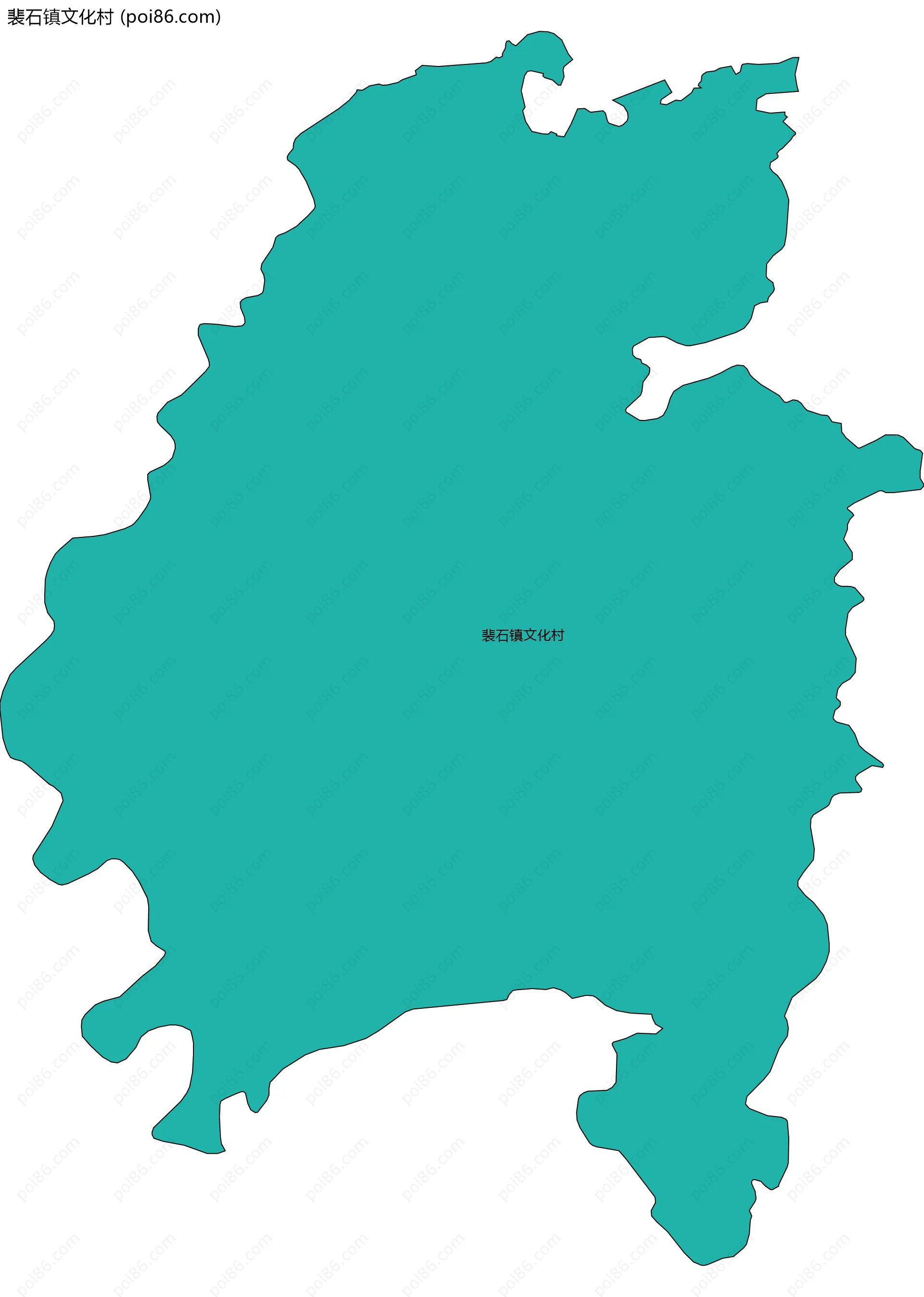 裴石镇文化村边界地图