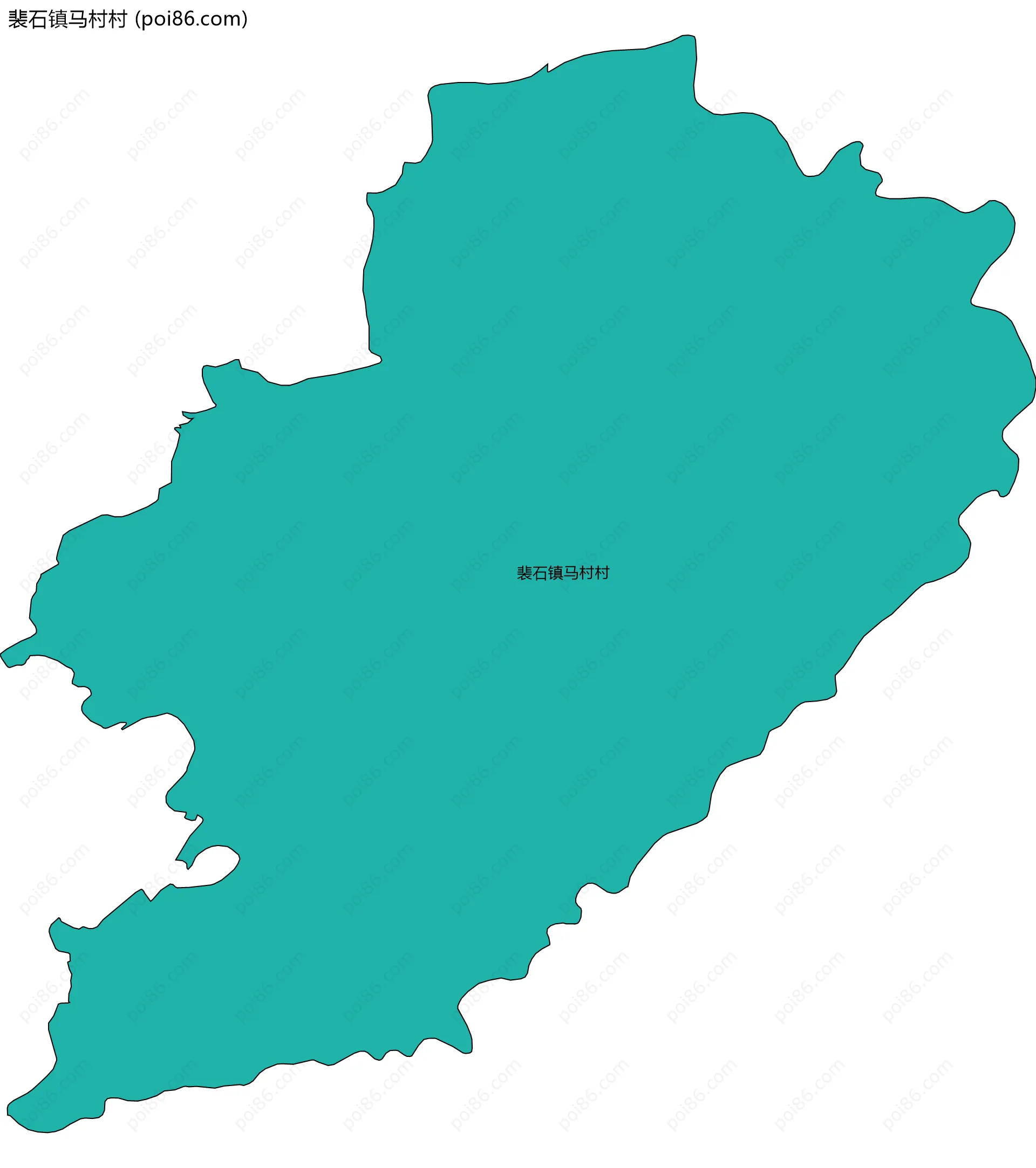 裴石镇马村村边界地图