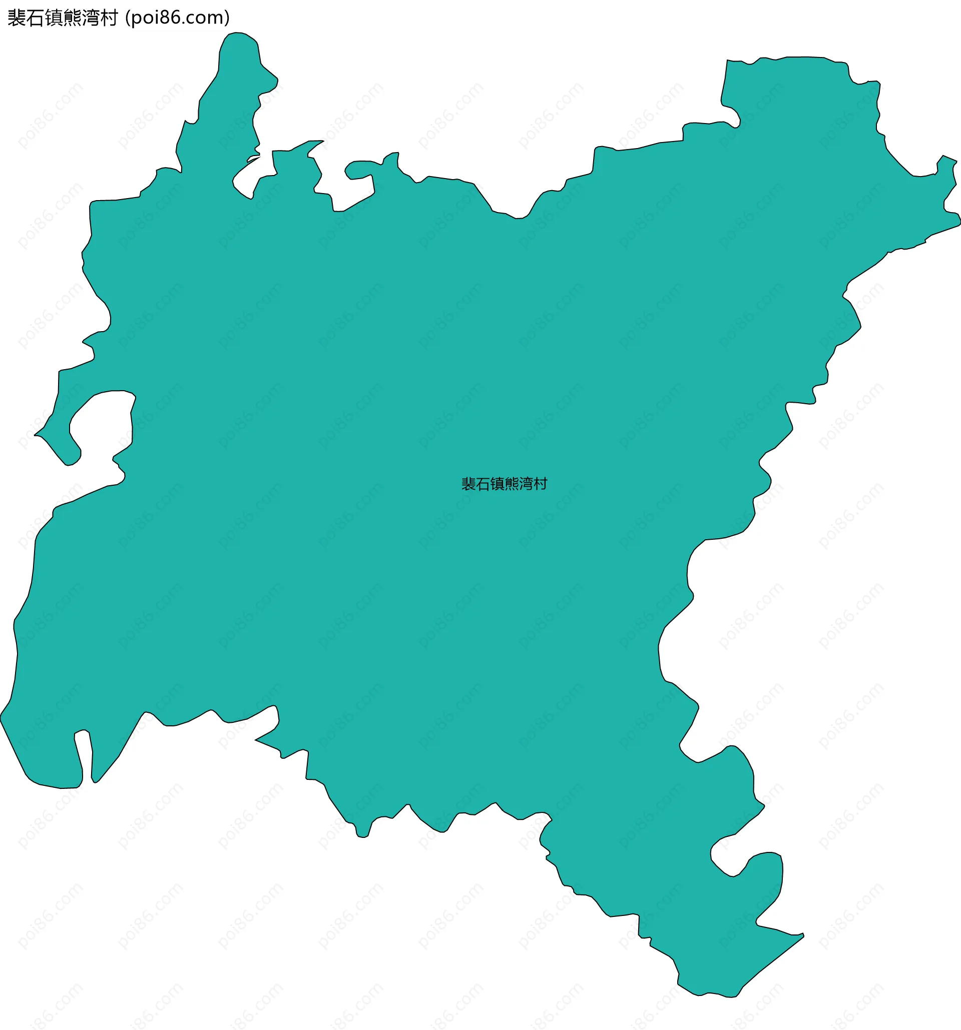 裴石镇熊湾村边界地图