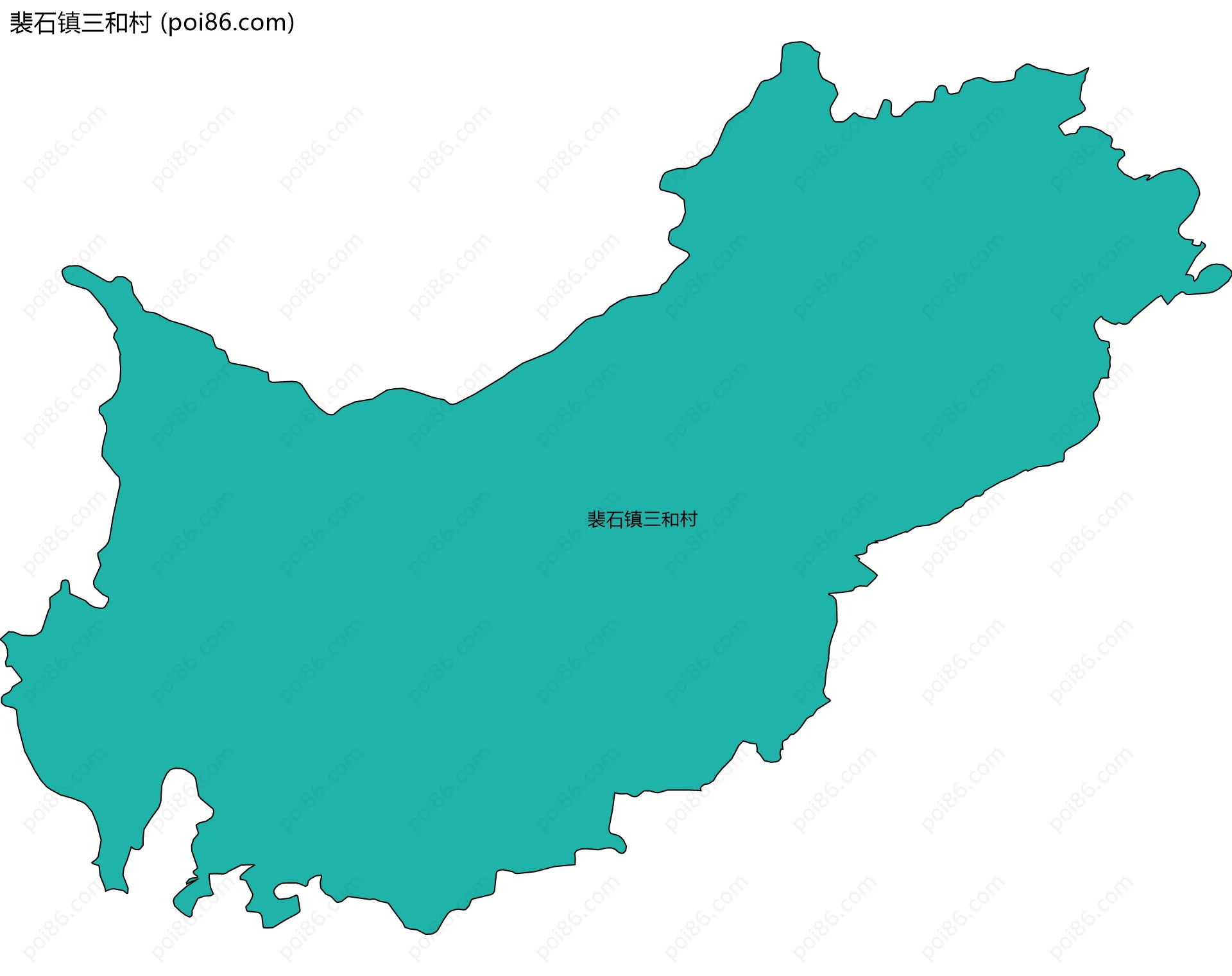 裴石镇三和村边界地图