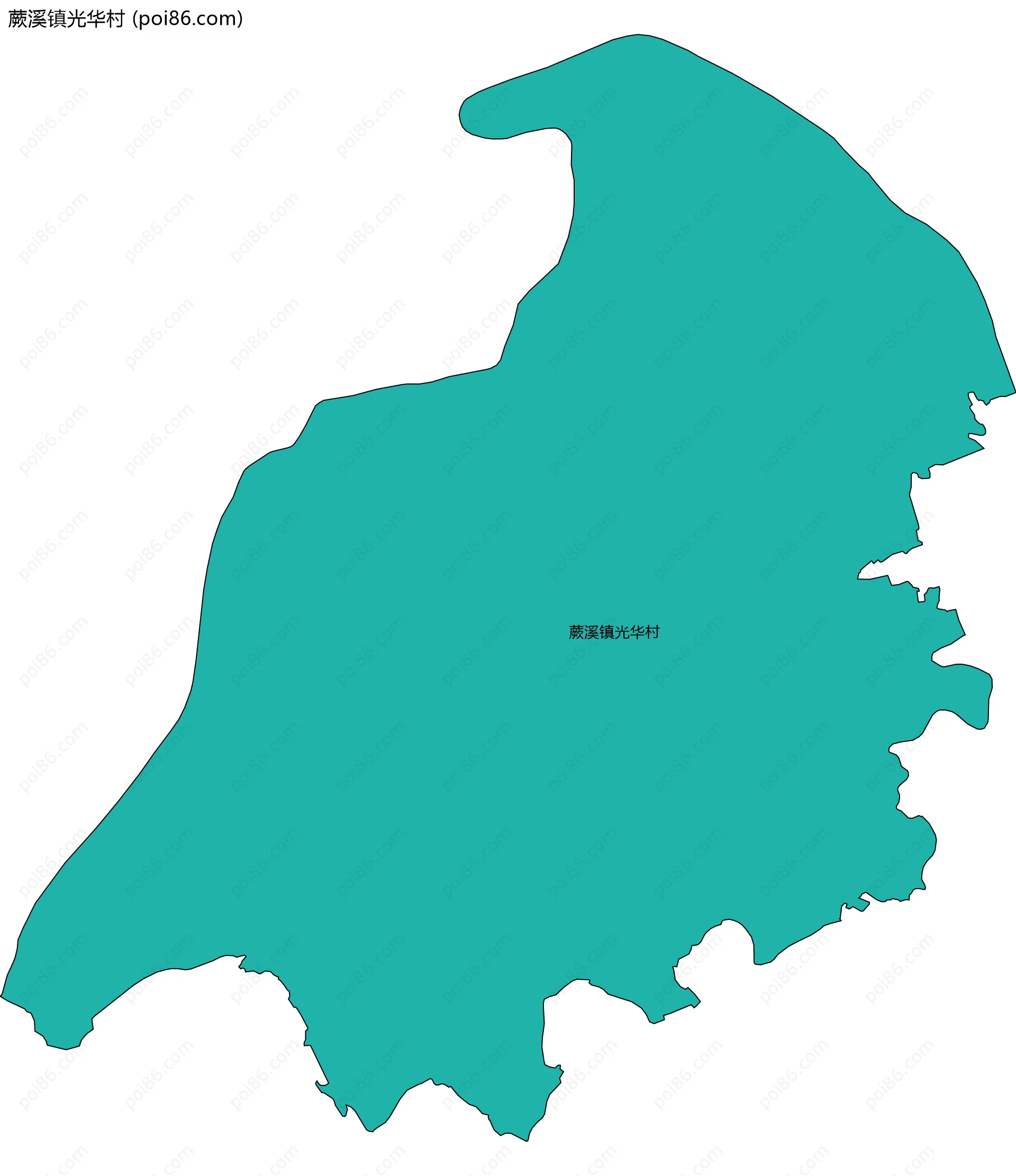 蕨溪镇光华村边界地图