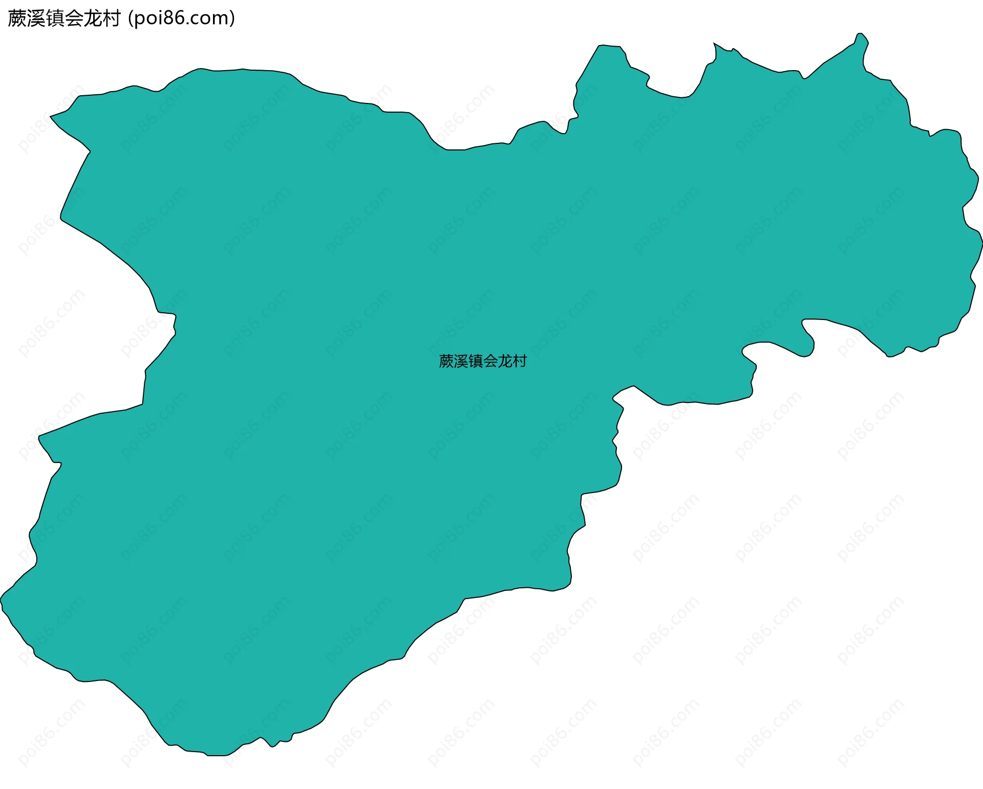 蕨溪镇会龙村边界地图