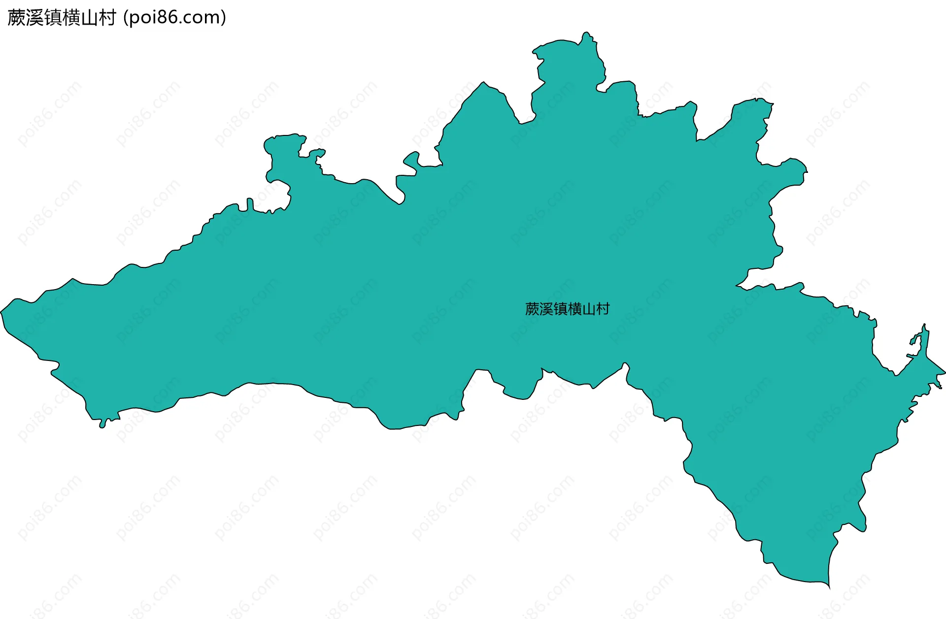 蕨溪镇横山村边界地图