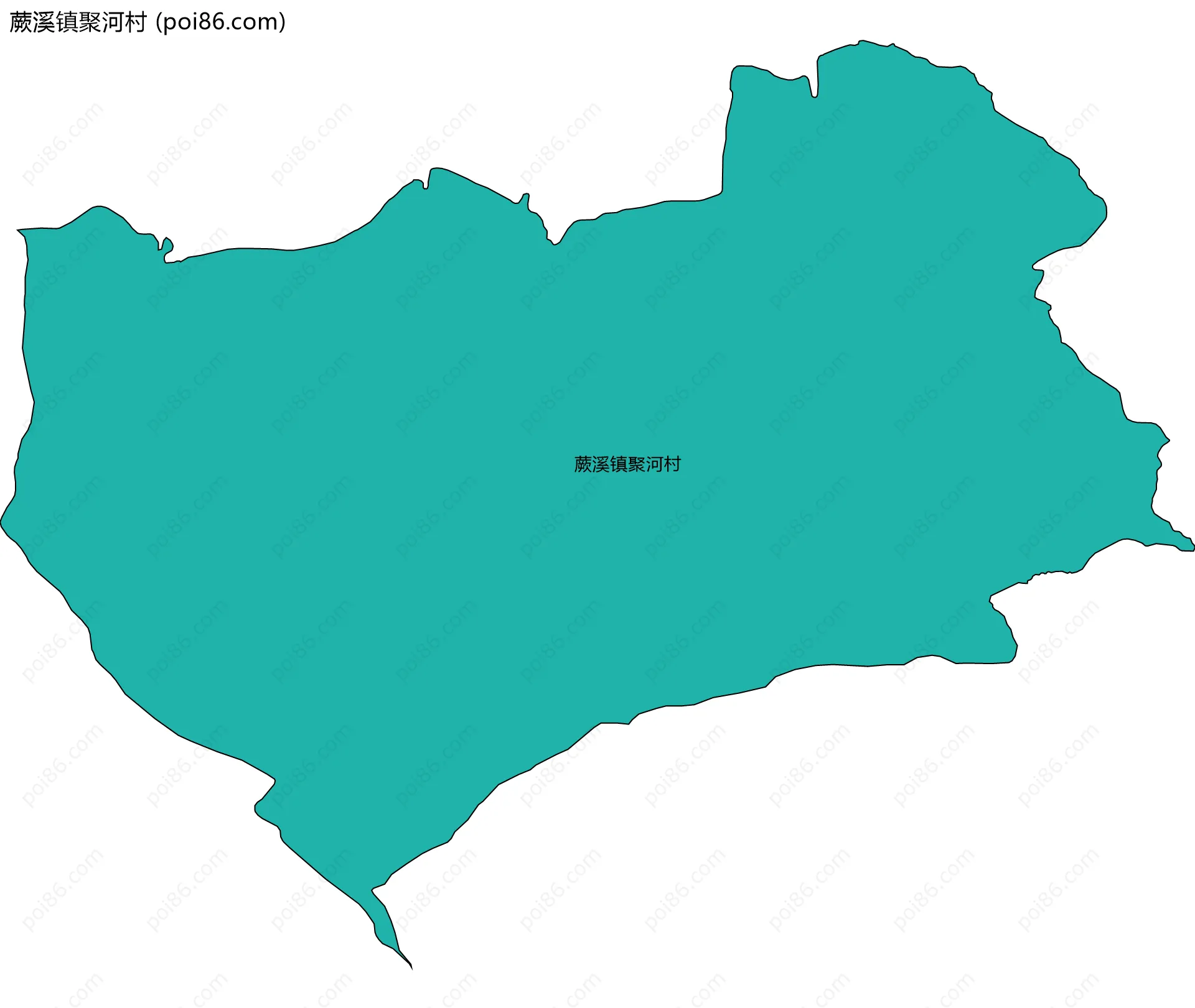 蕨溪镇聚河村边界地图
