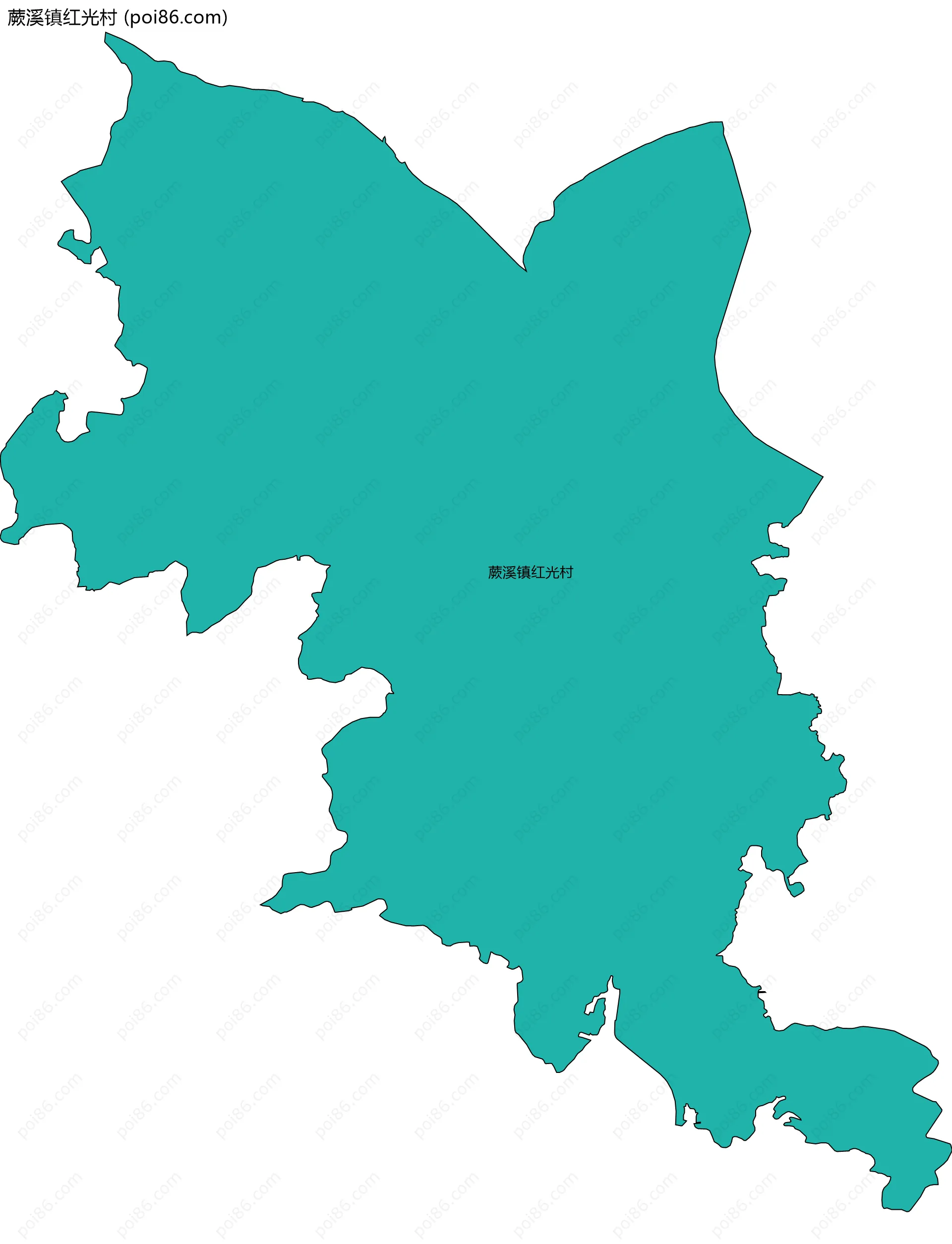 蕨溪镇红光村边界地图