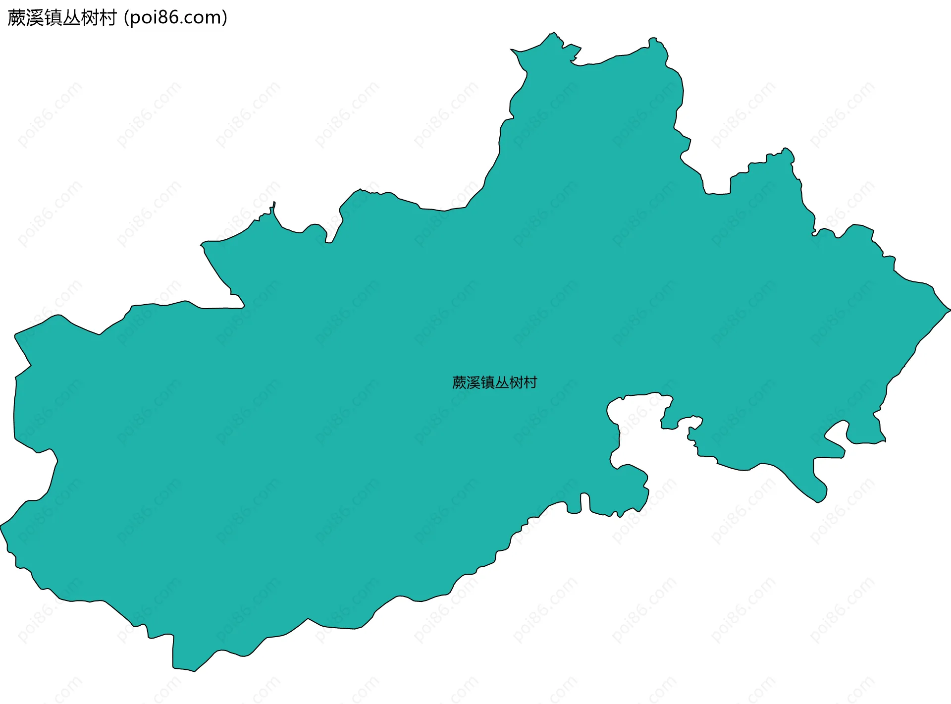 蕨溪镇丛树村边界地图