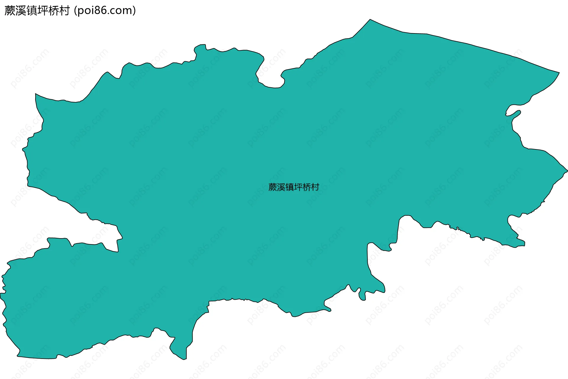 蕨溪镇坪桥村边界地图