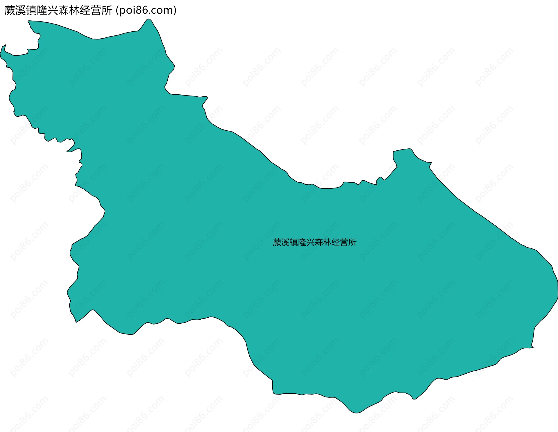 蕨溪镇隆兴森林经营所边界地图
