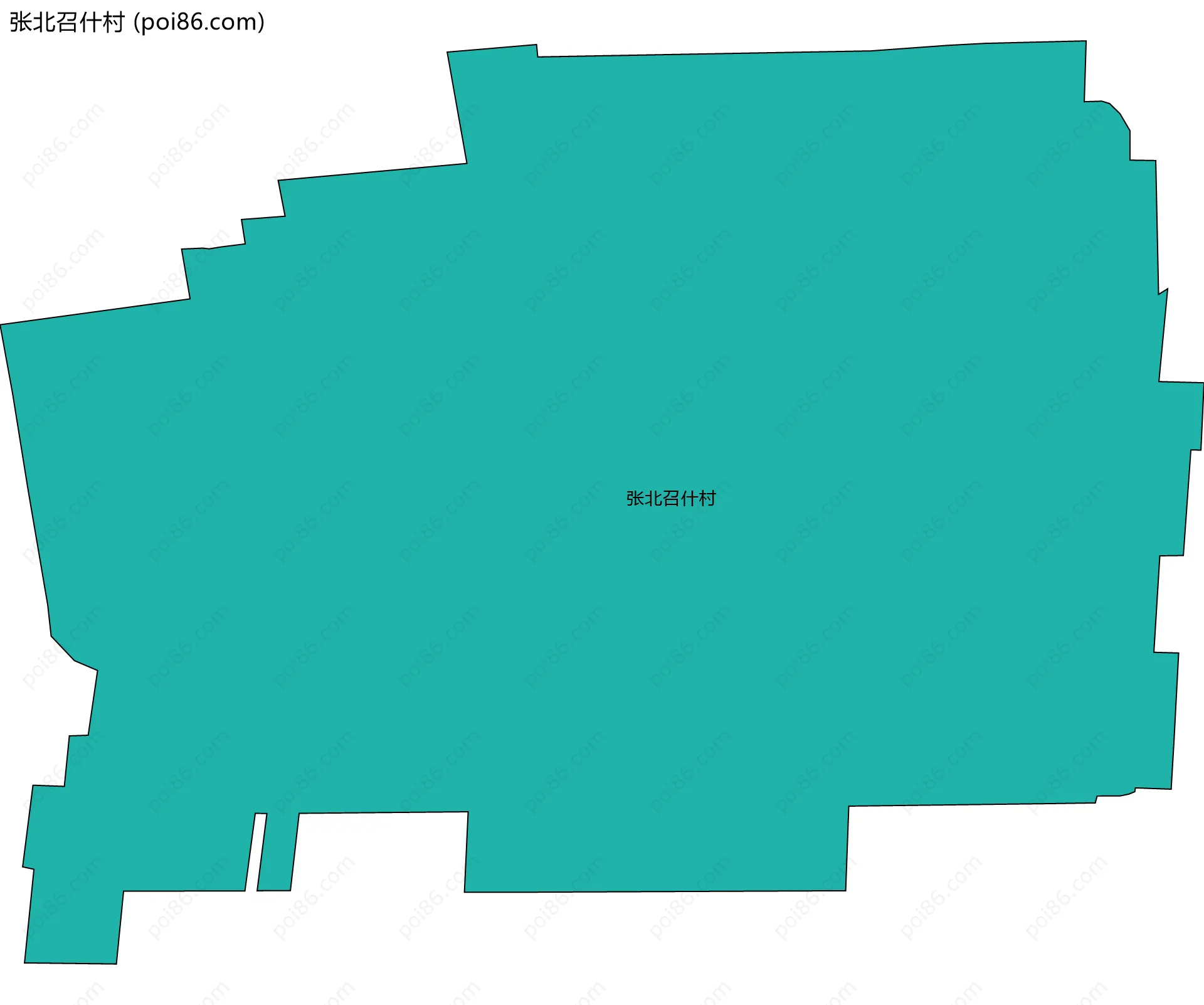 张北召什村边界地图