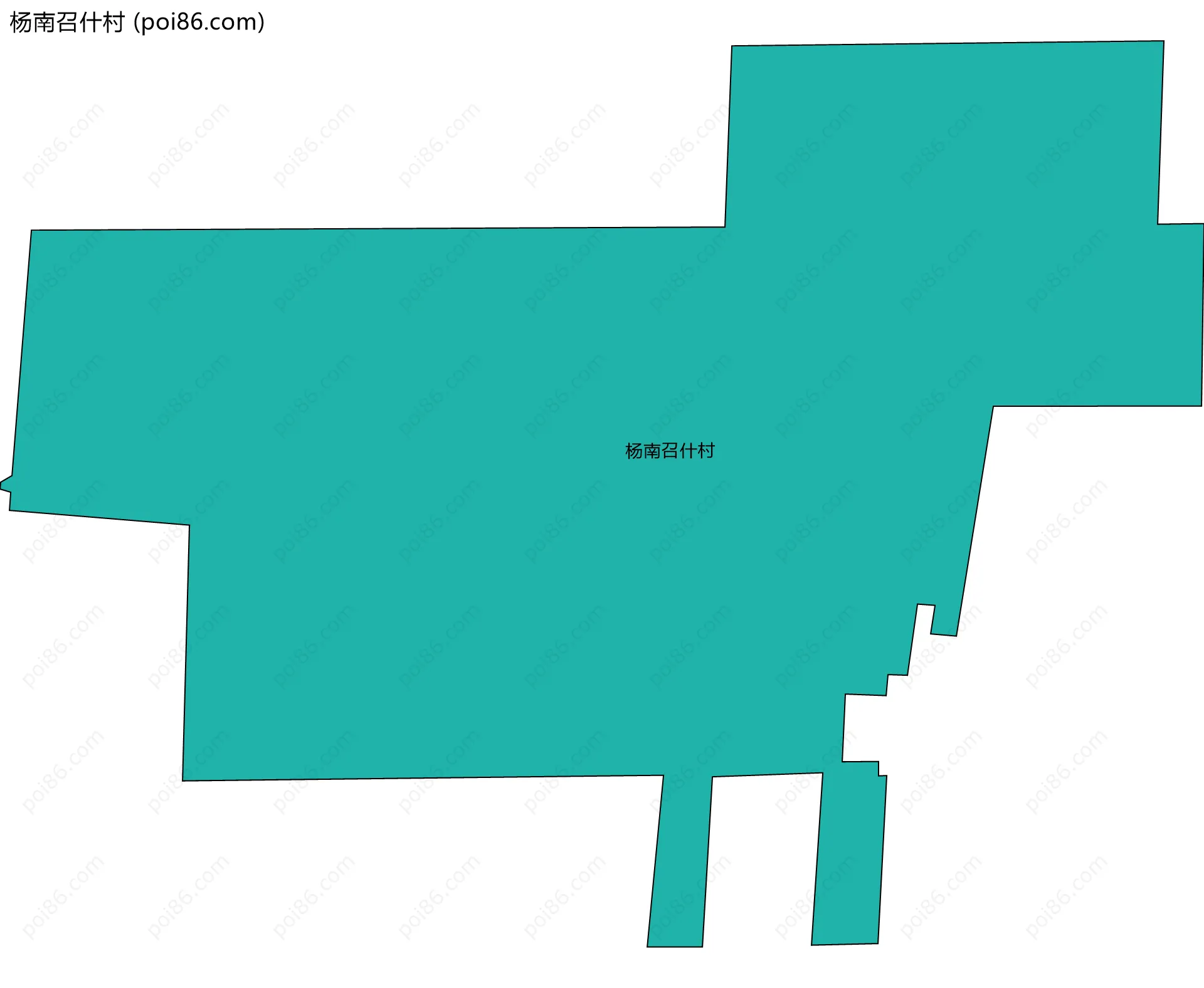 杨南召什村边界地图