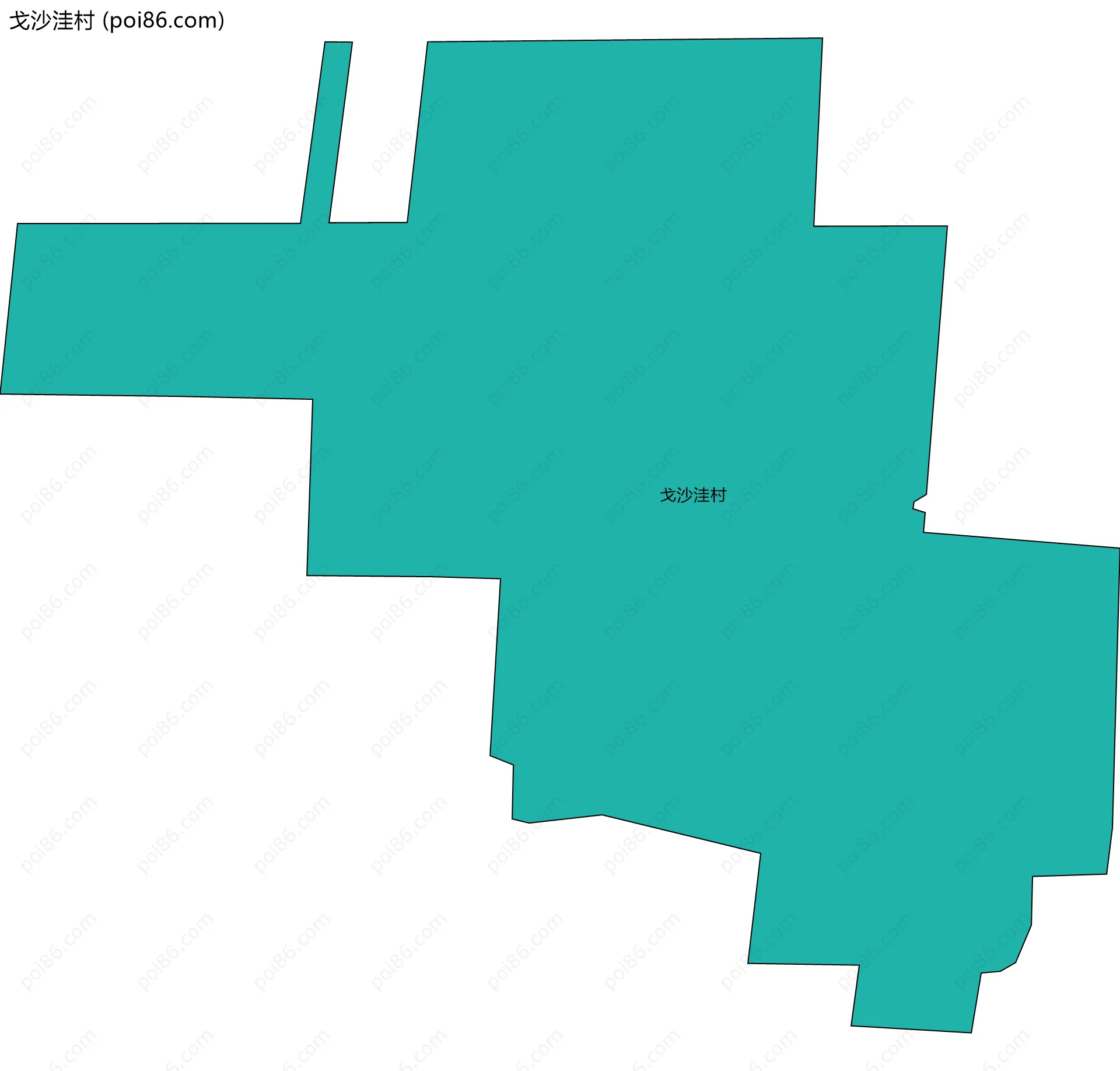 戈沙洼村边界地图