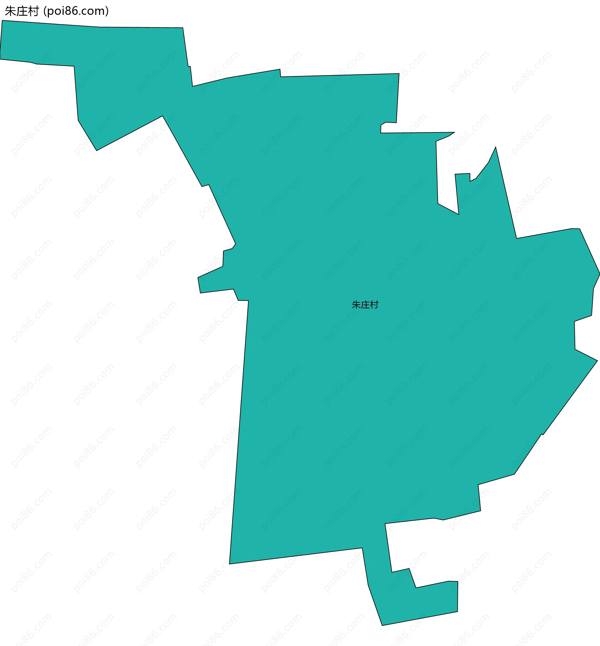 朱庄村边界地图
