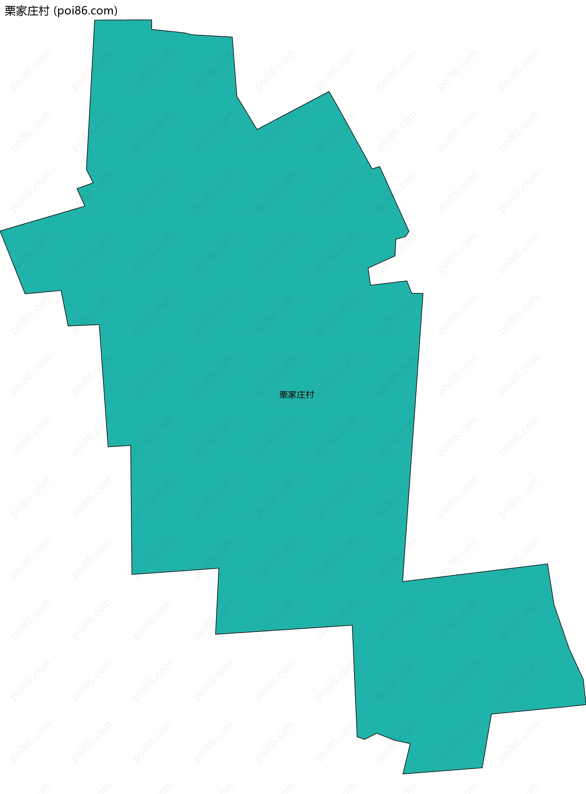 栗家庄村边界地图