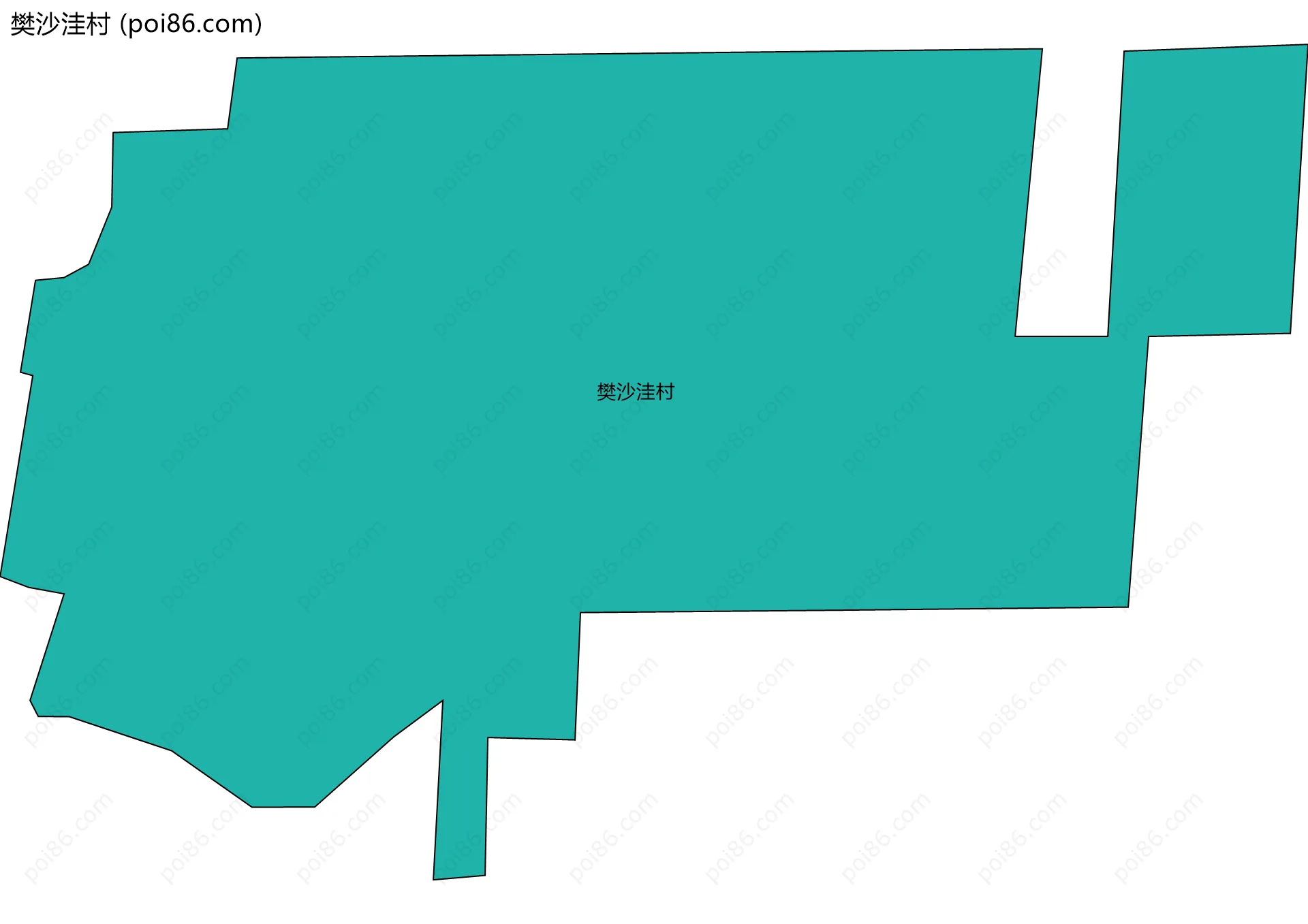 樊沙洼村边界地图