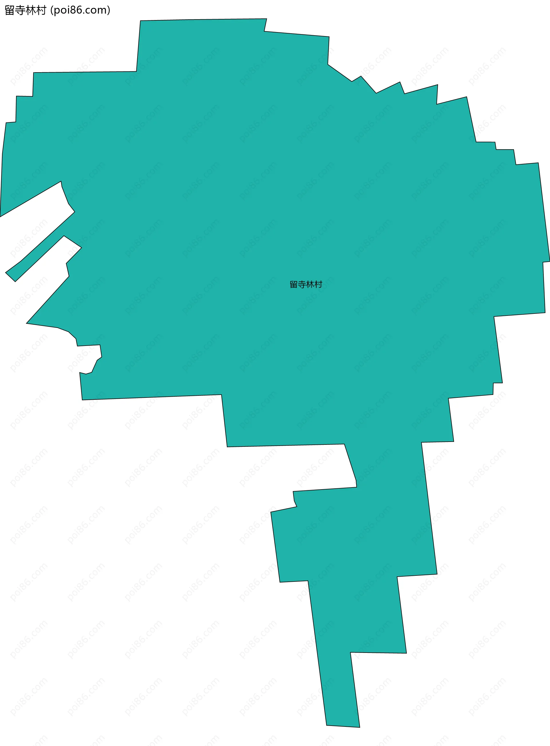 留寺林村边界地图