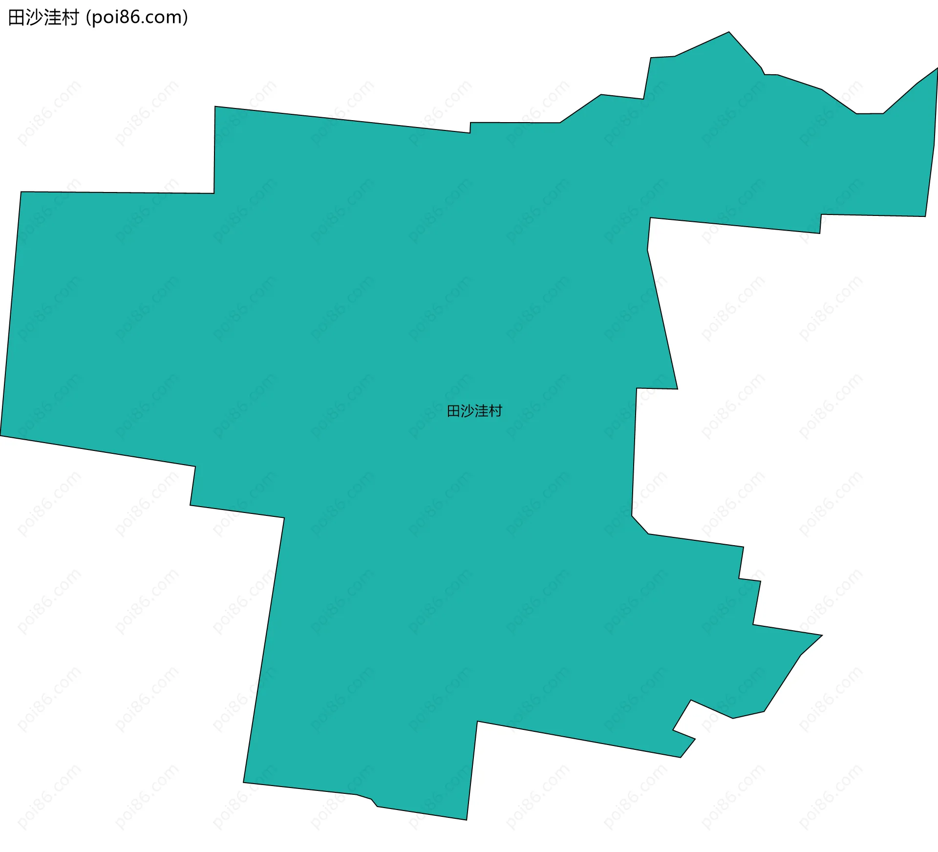 田沙洼村边界地图