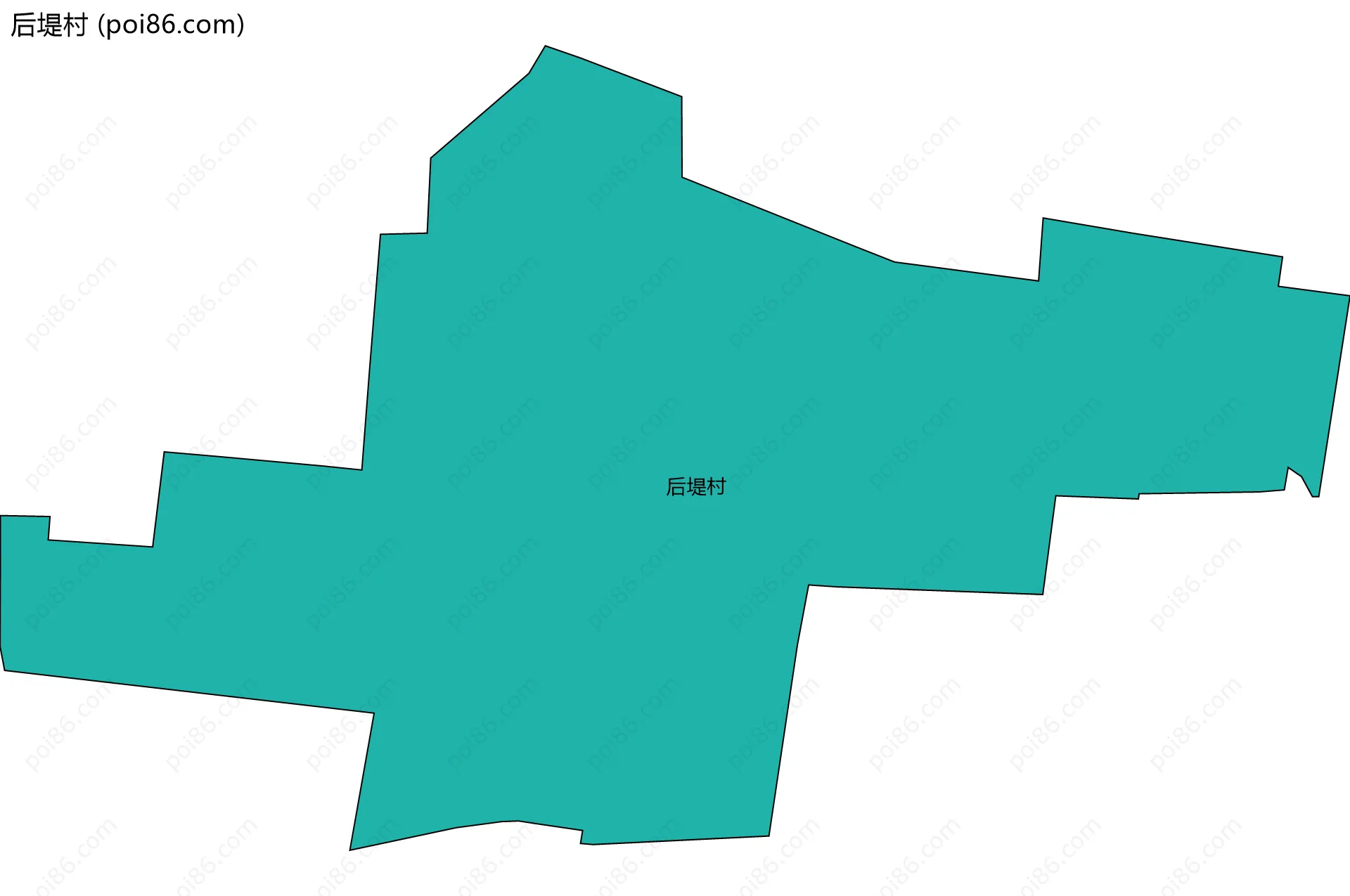 后堤村边界地图