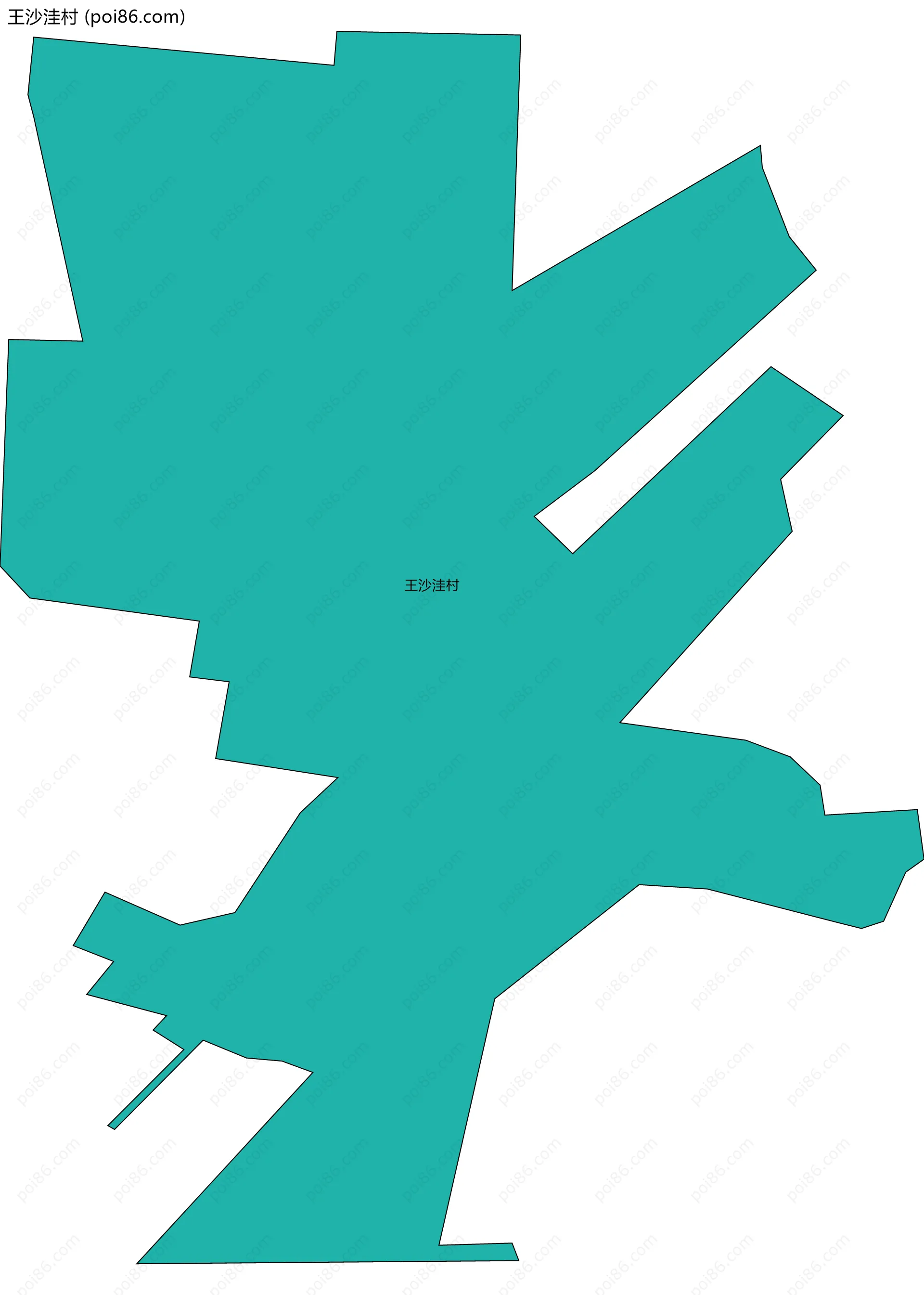 王沙洼村边界地图