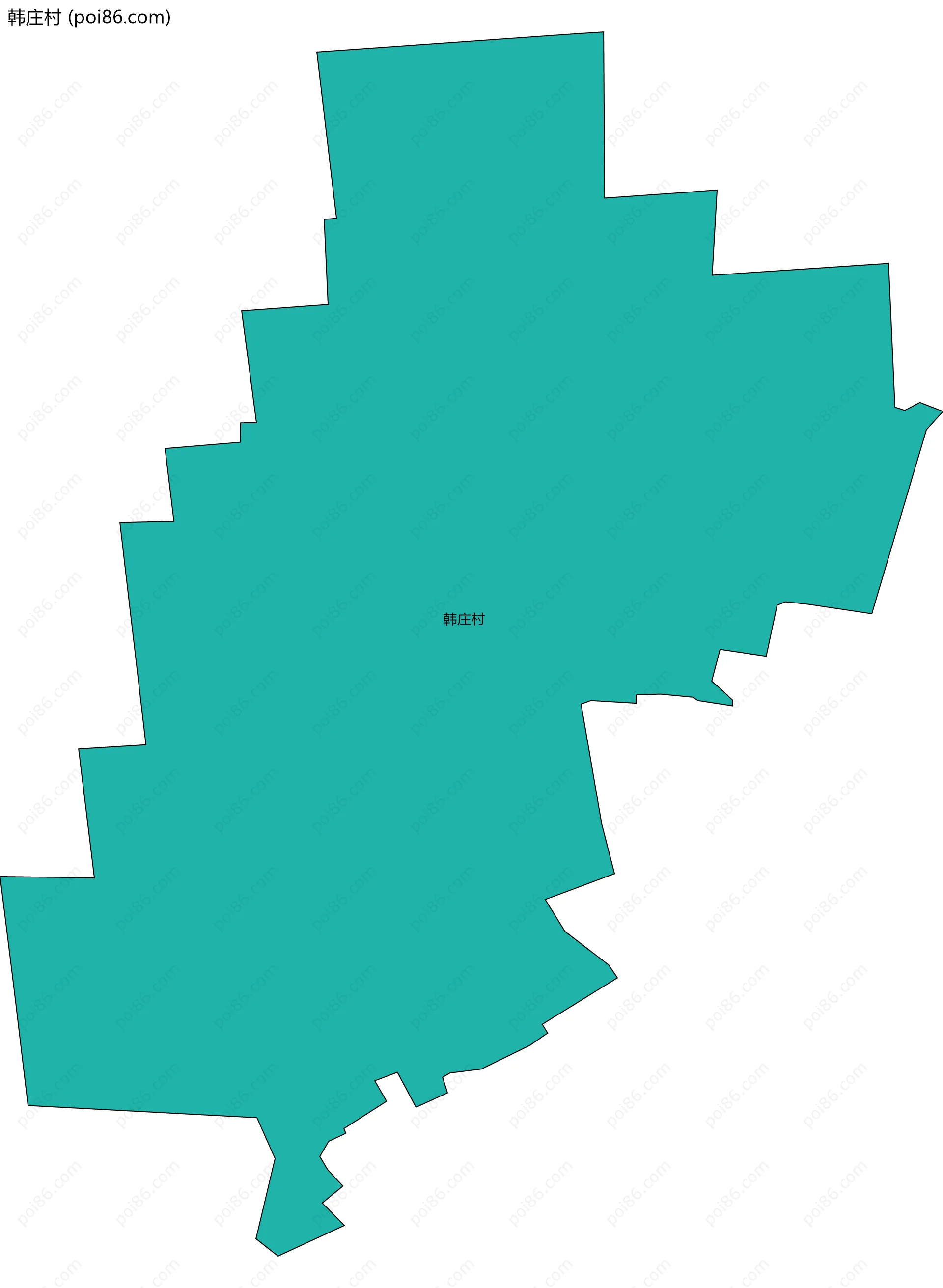 韩庄村边界地图