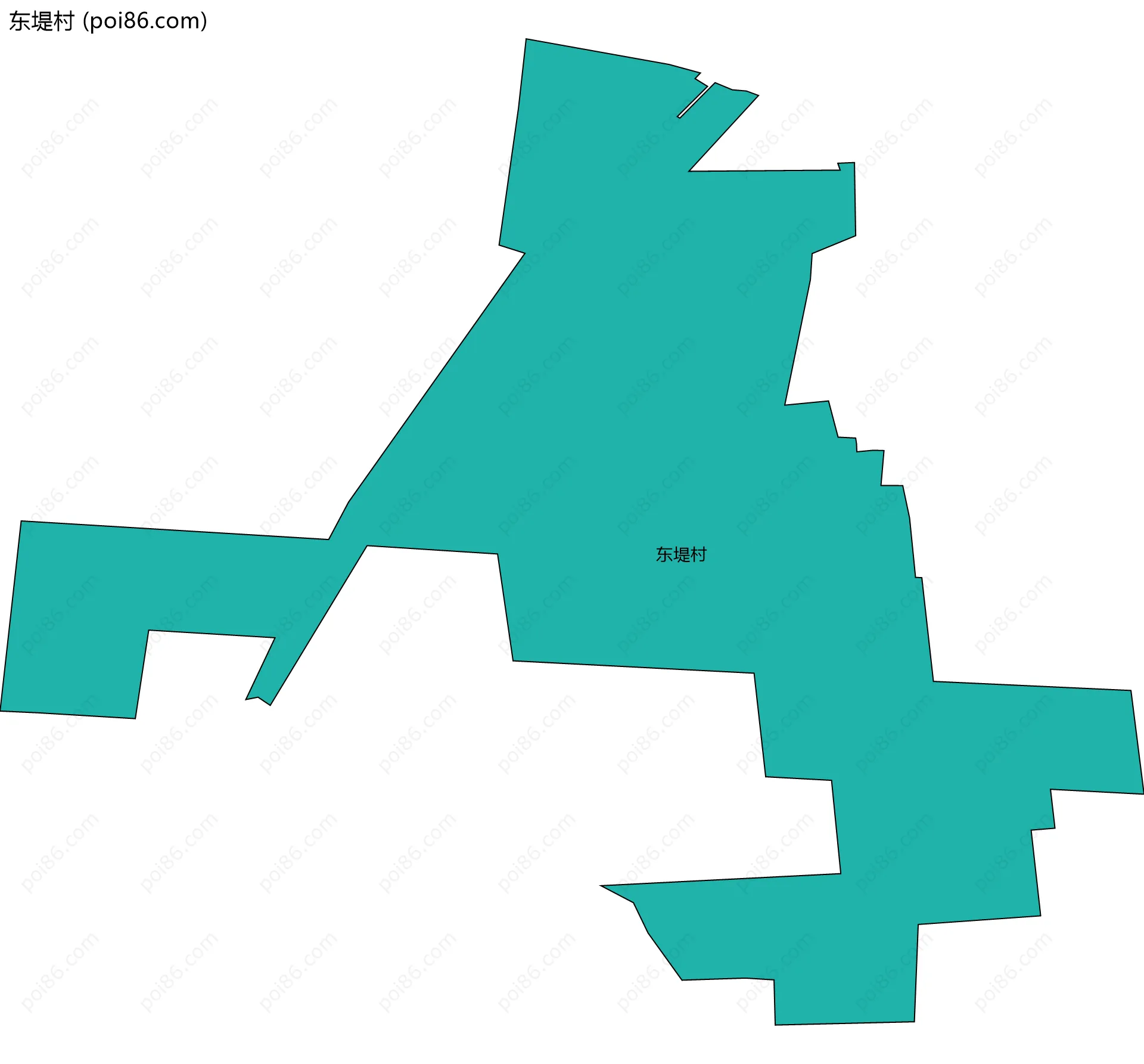 东堤村边界地图