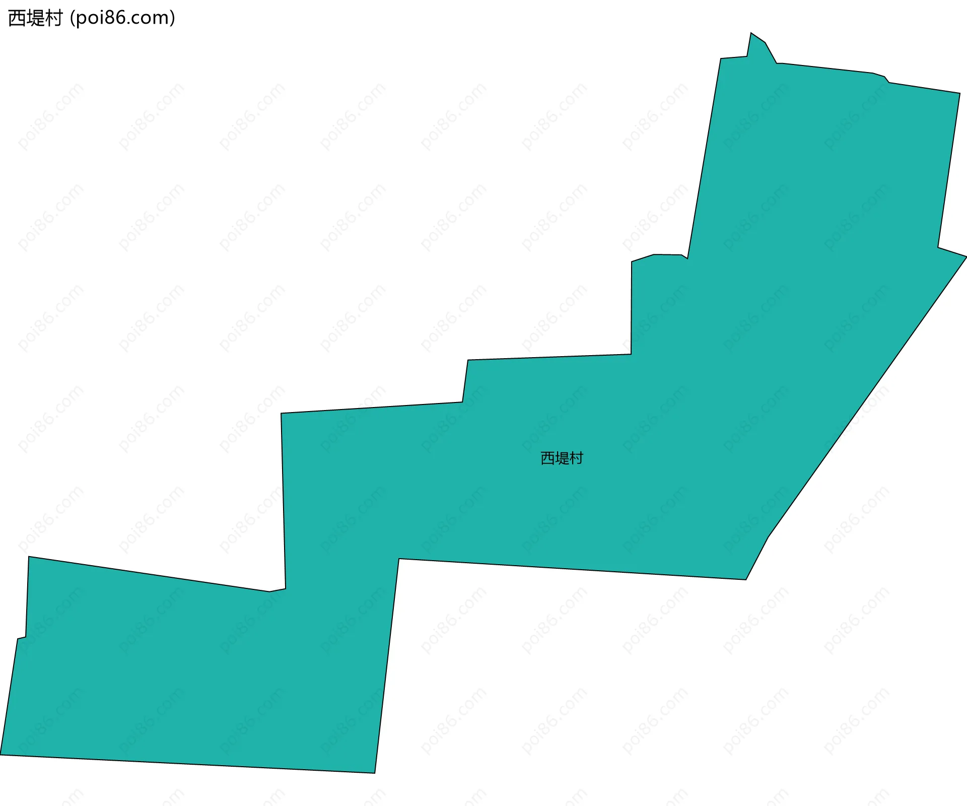 西堤村边界地图