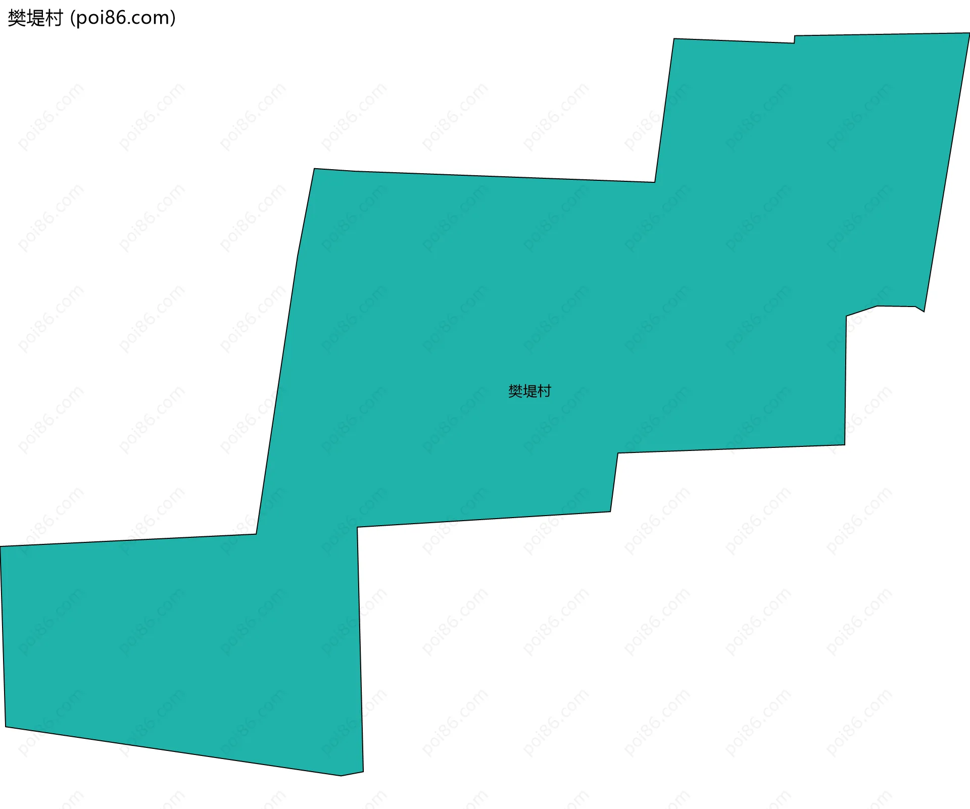 樊堤村边界地图