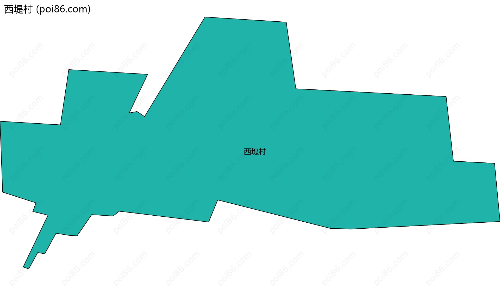 西堤村边界地图