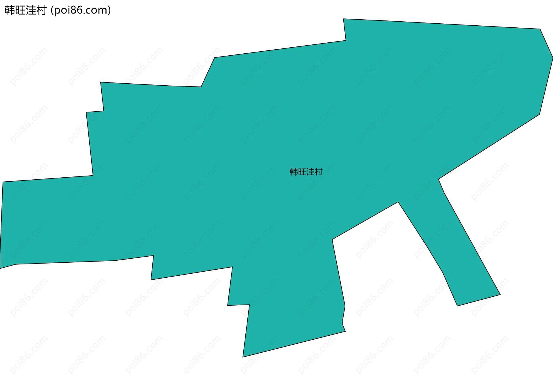 韩旺洼村边界地图