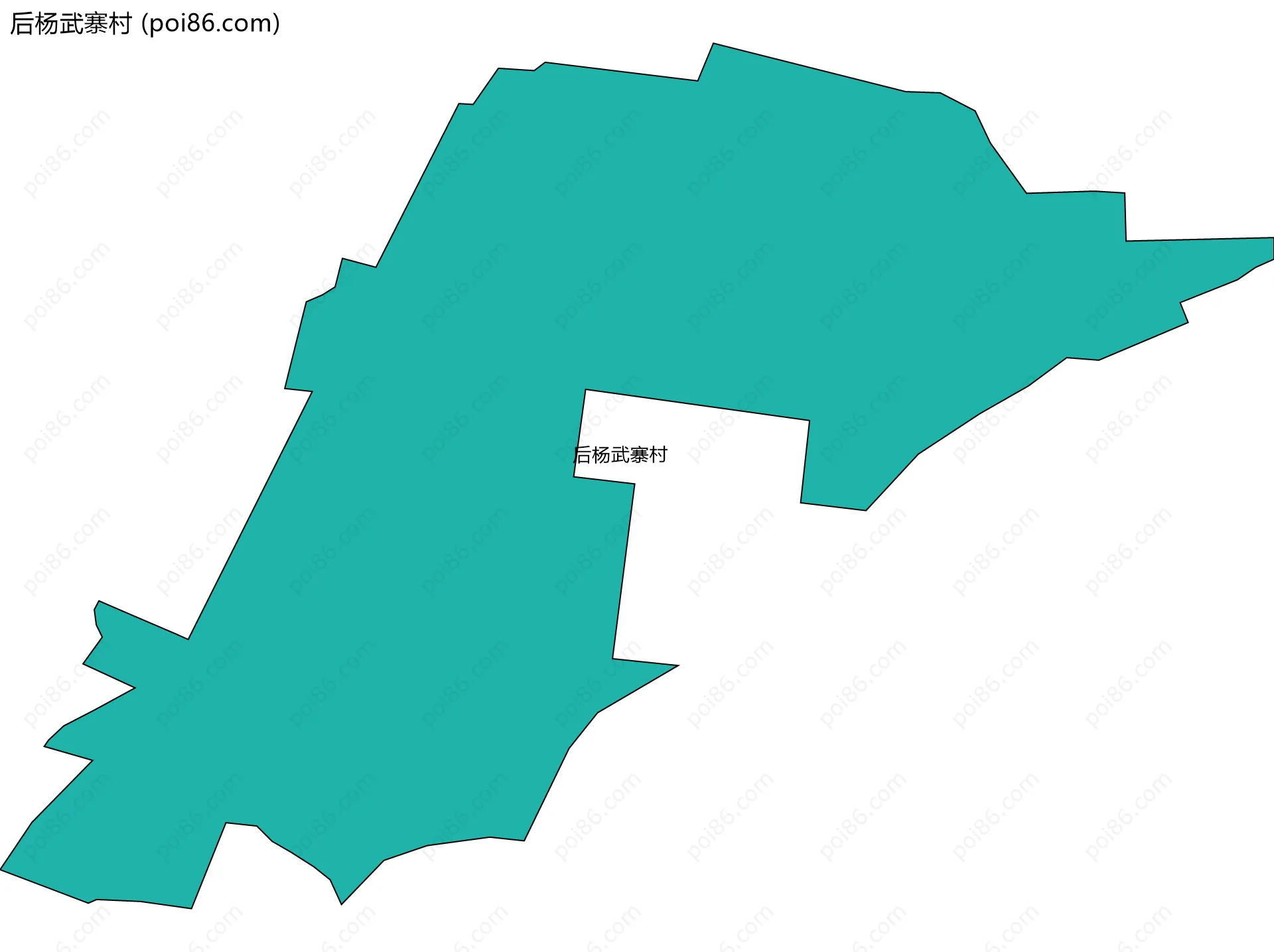 后杨武寨村边界地图