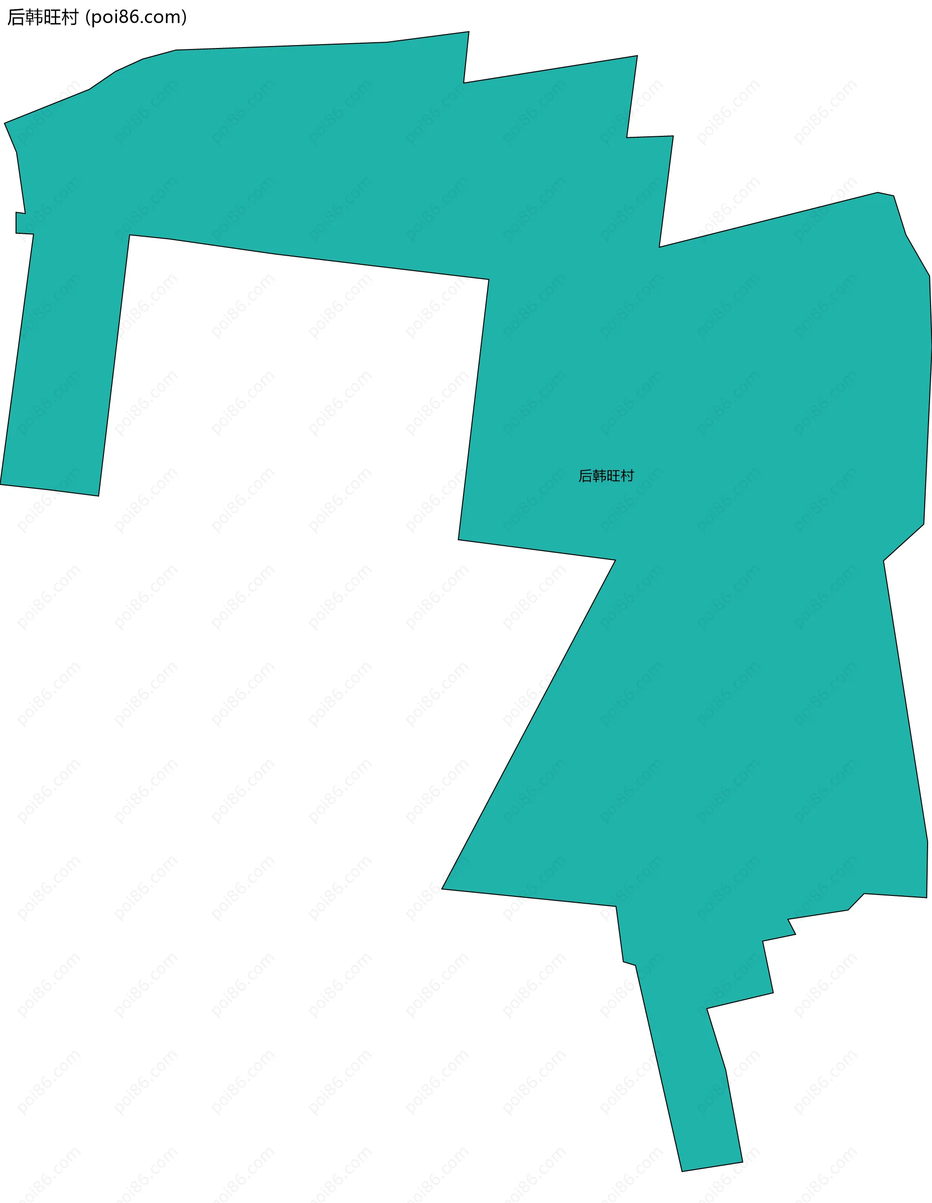 后韩旺村边界地图