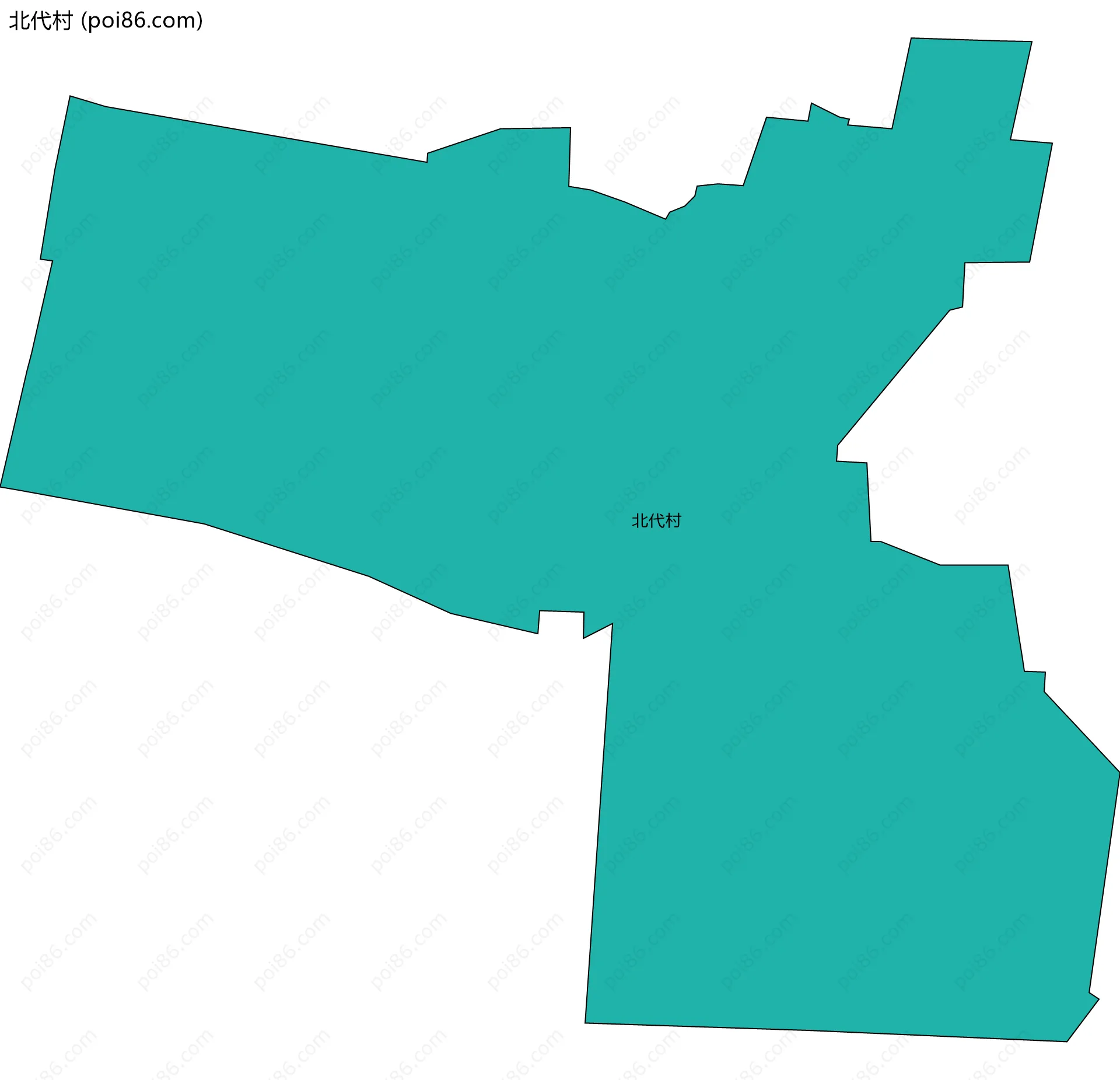 北代村边界地图