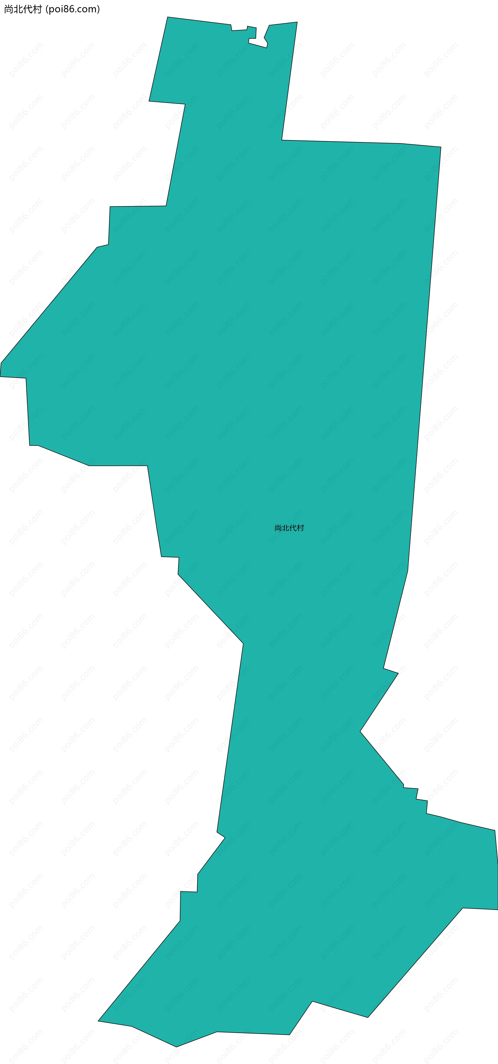 尚北代村边界地图