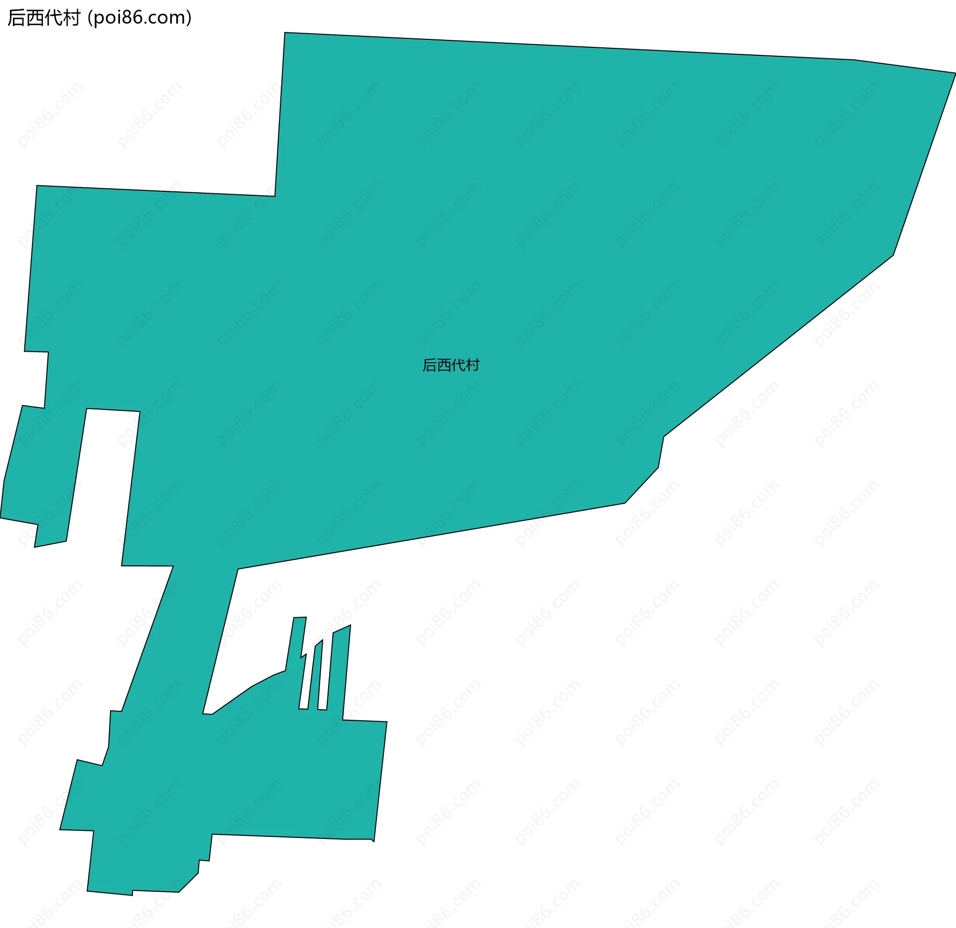 后西代村边界地图
